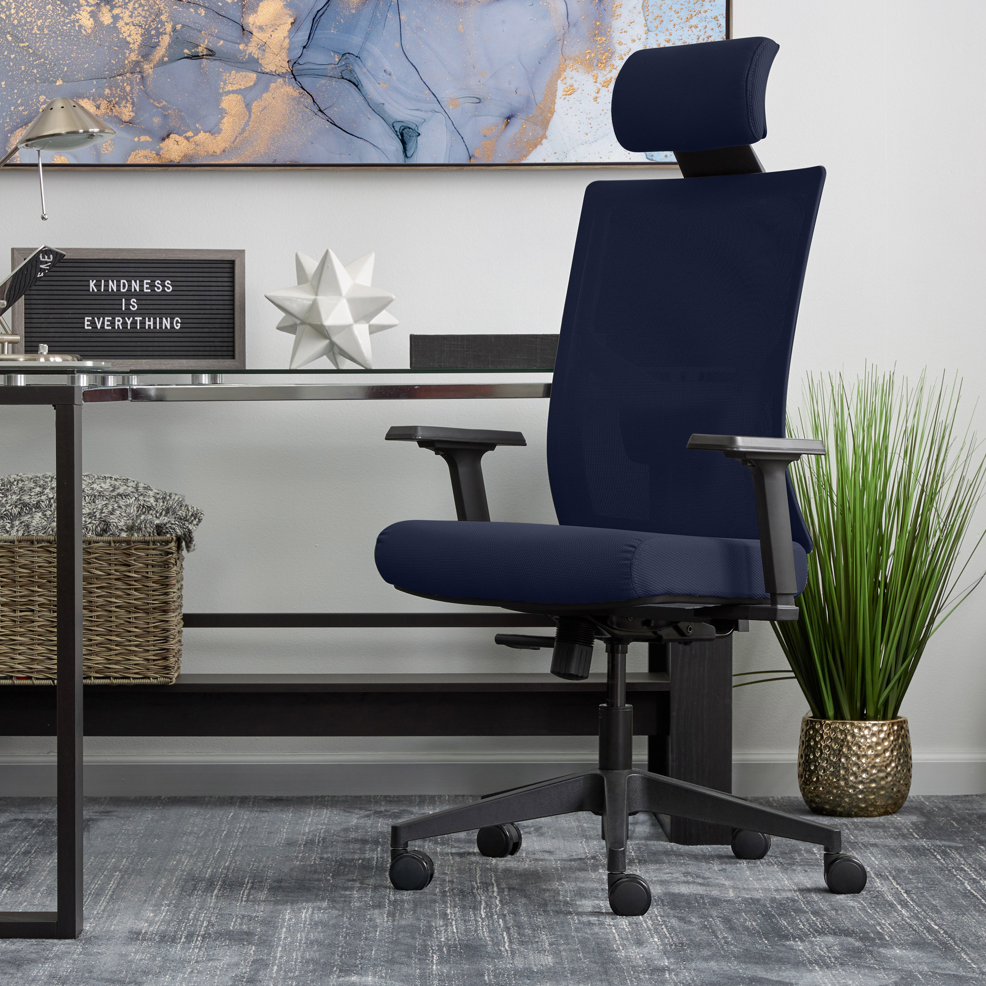 おばっちょ マットブラック 4XL La-Z-Boy Executive Mesh Office Chair with Headrest | Costco