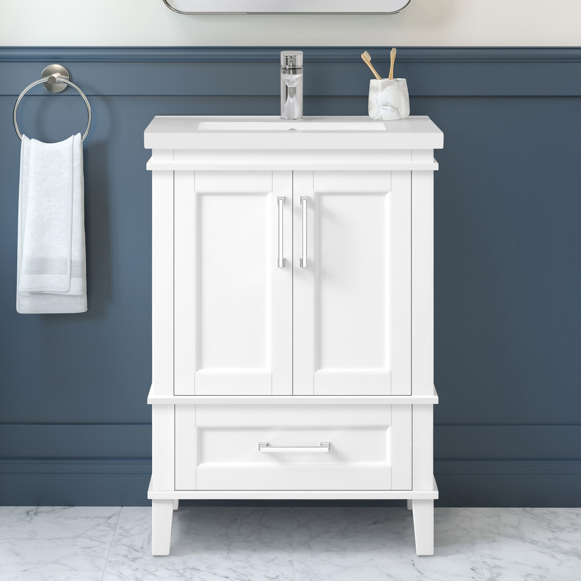 OVE Decors Navata 24 in. Vanity With White Ceramic Top