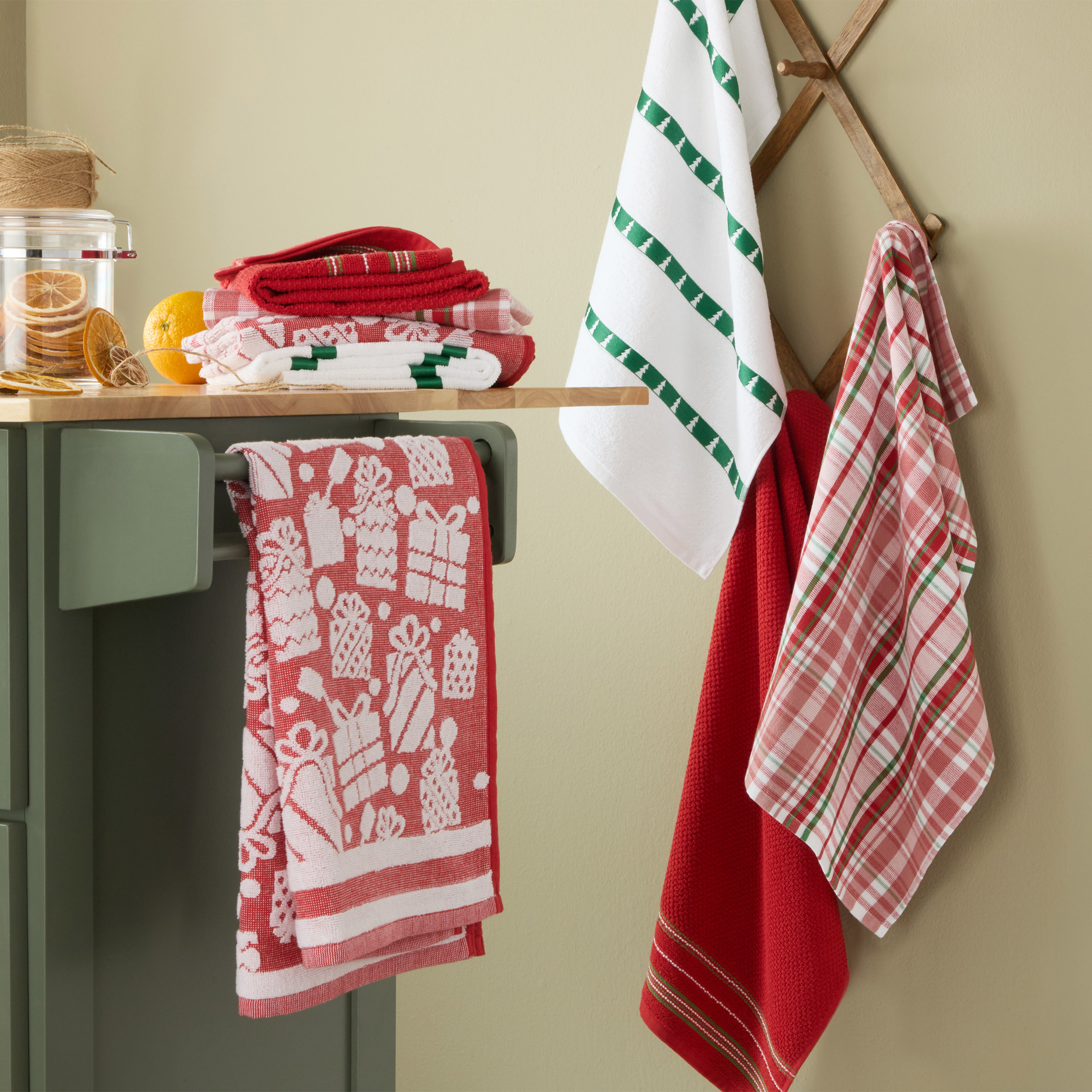 Holiday Kitchen Towel, 8-pack