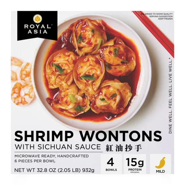 ROYAL ASIA WONTONS SHRIMP SZECHUAN 4 PACK 32.8 OUNCES