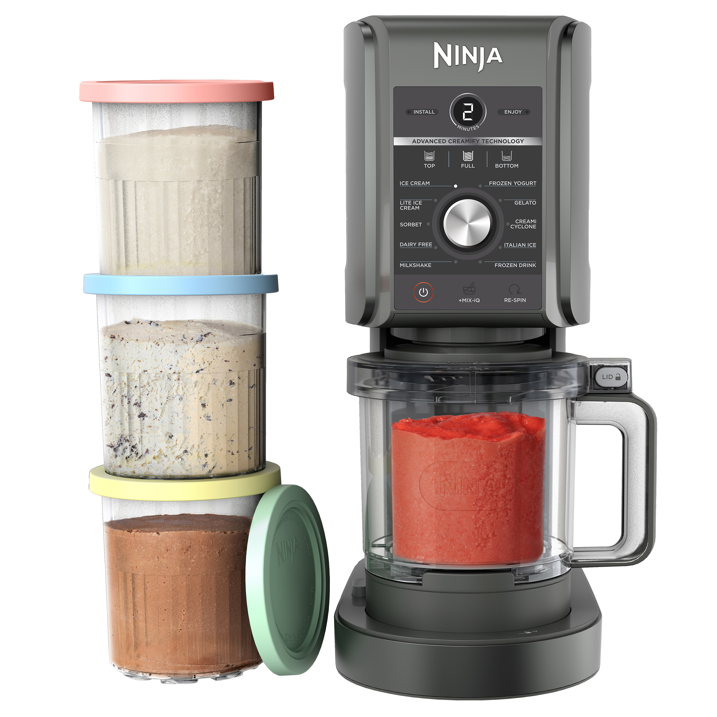 Ninja CREAMi XL Deluxe 11-in-1 Ice Cream and Frozen Treat Maker with 4 Pints and Lids