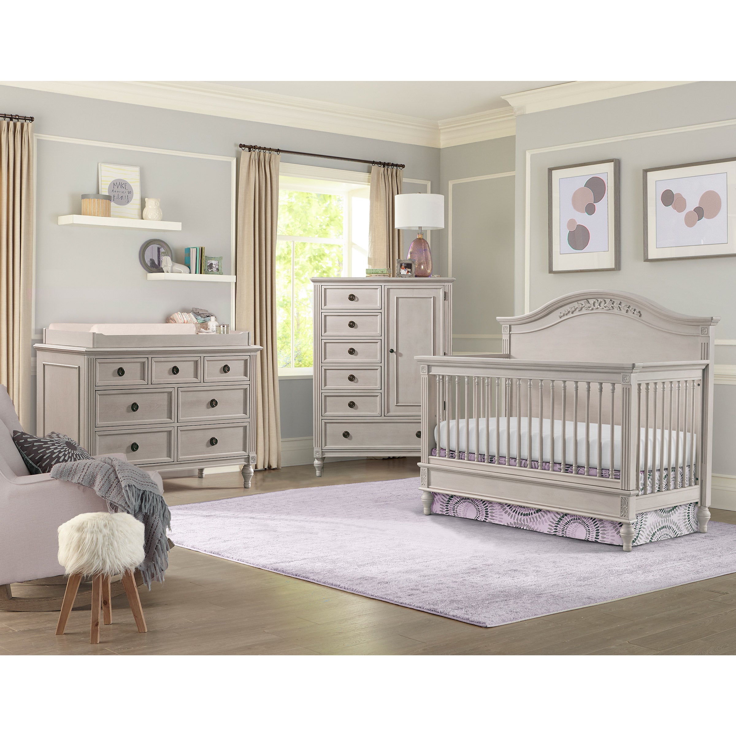 Imagio Baby Victoria 3-piece Crib Set, Chifferobe, Lace finish