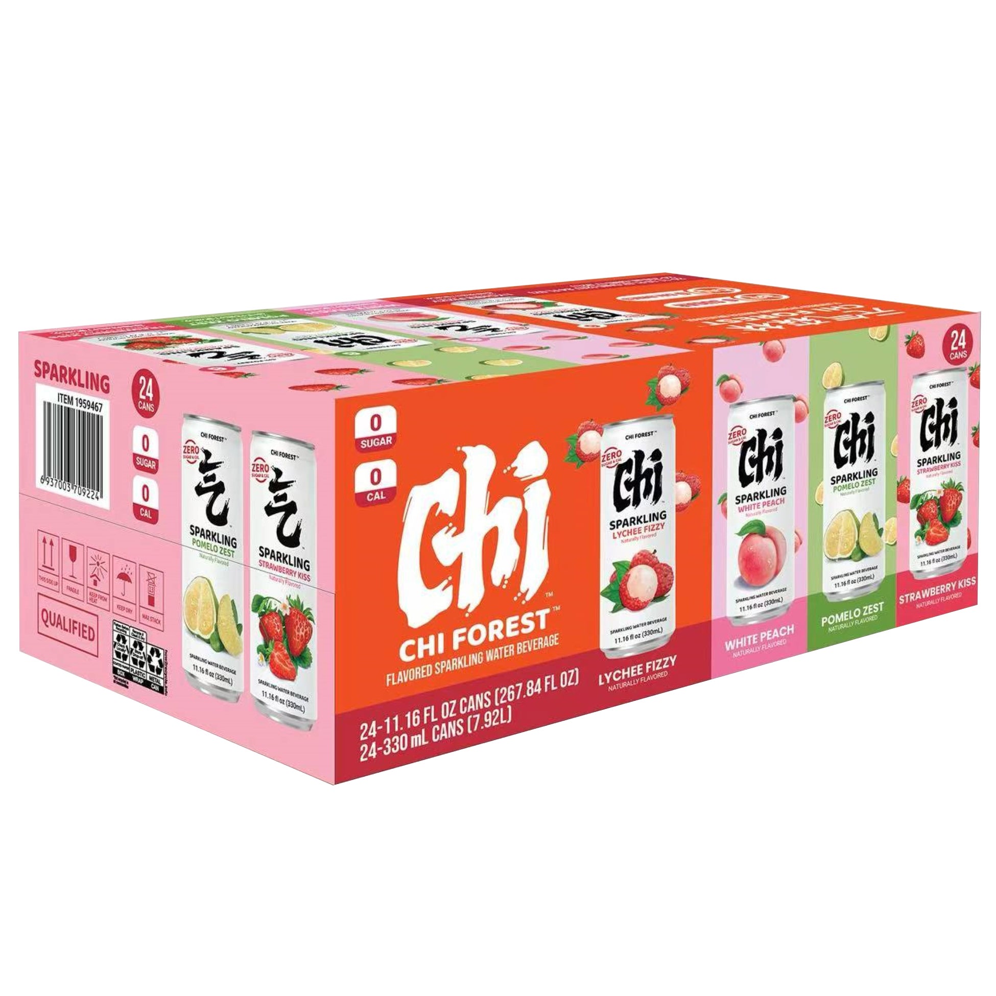 Chi Forest Sparkling Water, Variety Pack, 11.16 fl oz, 24 ct | Costco