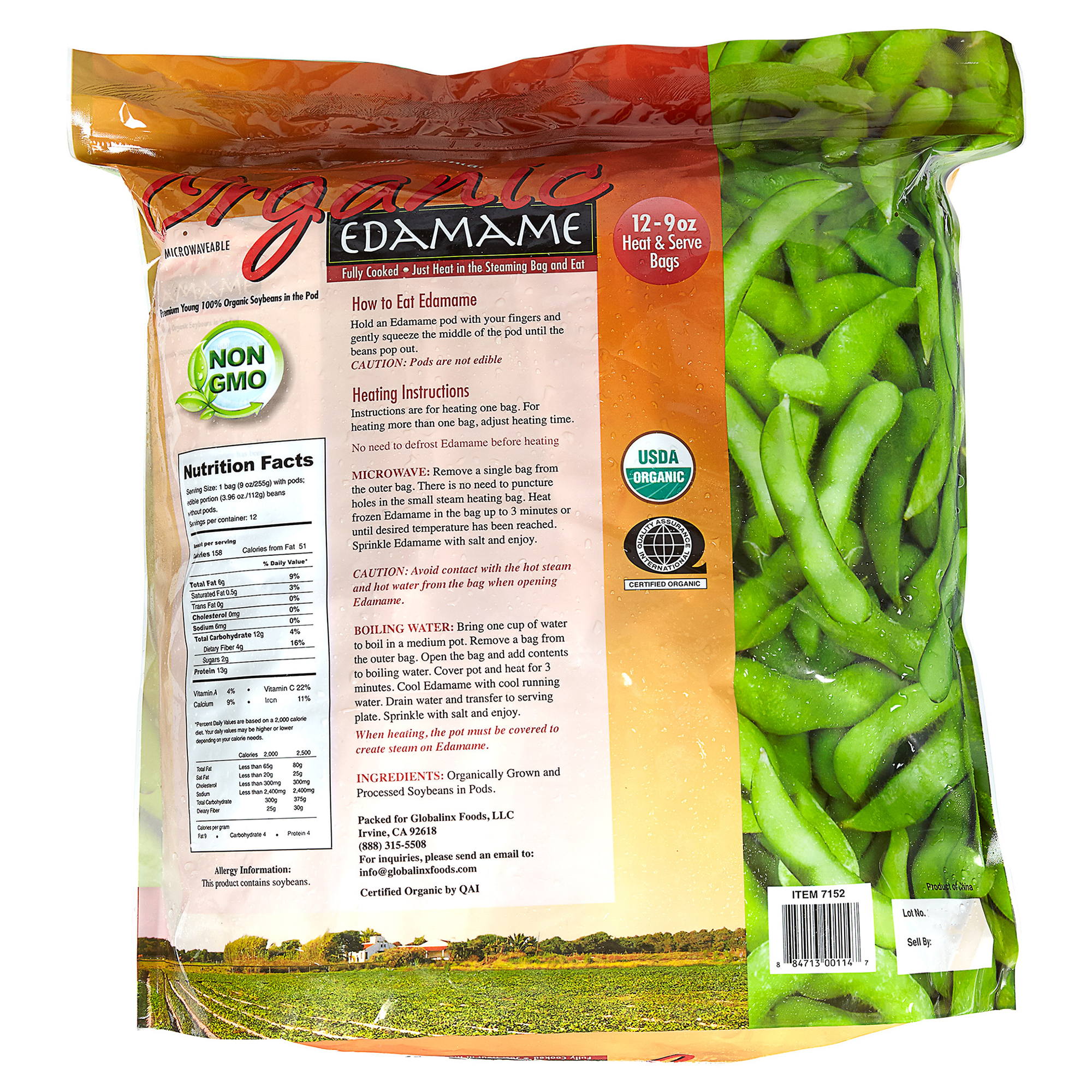 Madame Organic Edamame, 9 oz, 12 ct | Costco