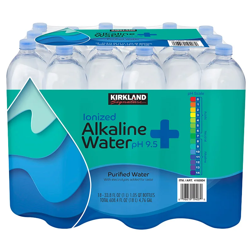 Kirkland Signature Alkaline Water, 1 L, 18-count | Costco