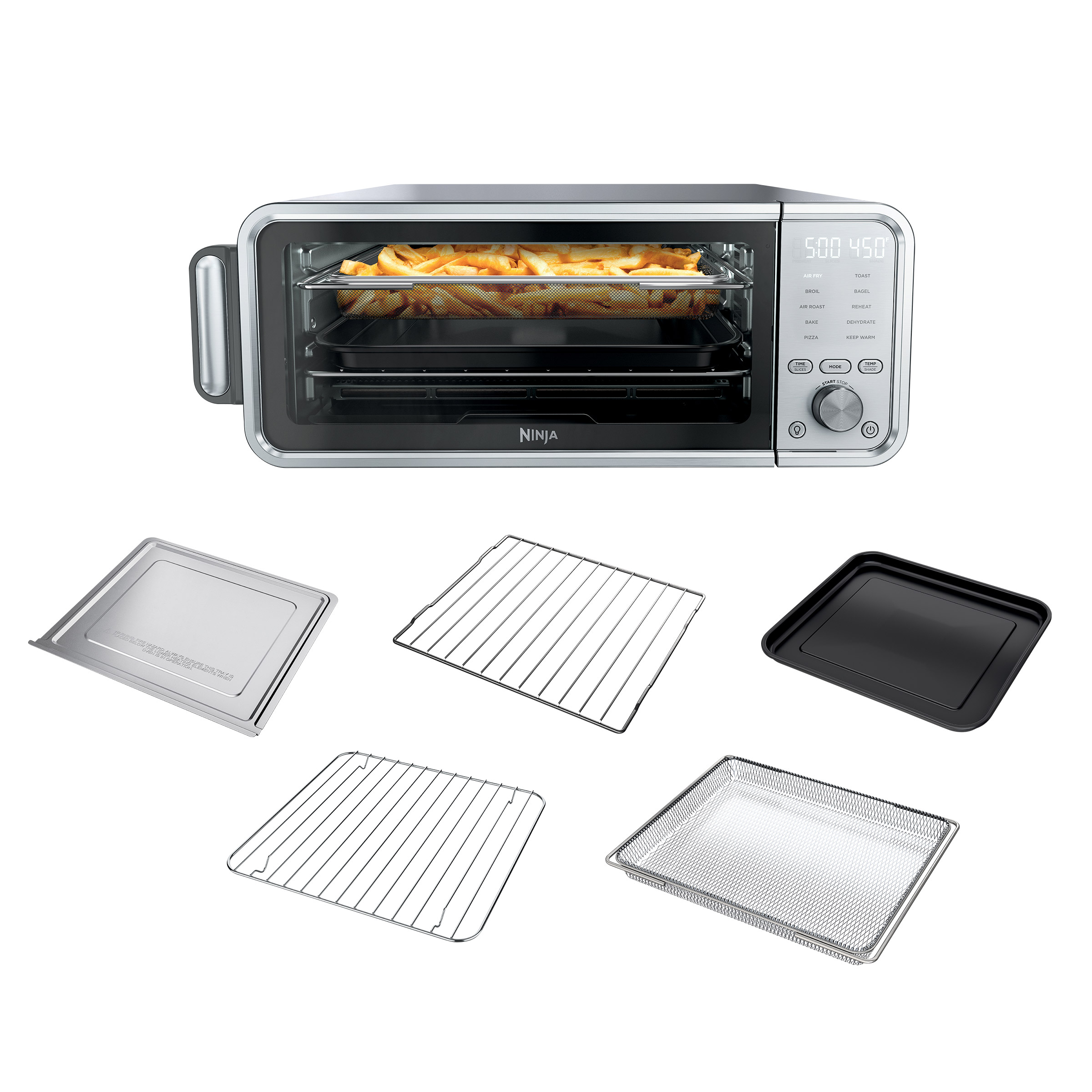 Ninja Flip 10-in-1 Toaster Oven and Air Fryer with Added Broil Rack ...