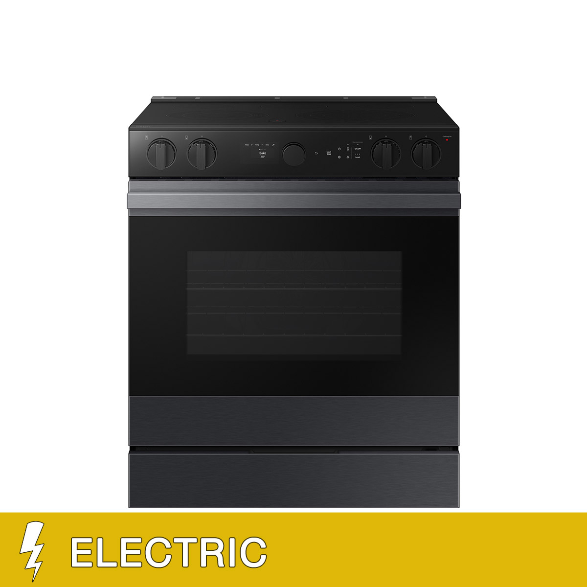 Samsung Bespoke 6.3 cu. ft. Smart Slide-in ELECTRIC Range with 2.25" LCD Display  Convection+  and Air Fry
