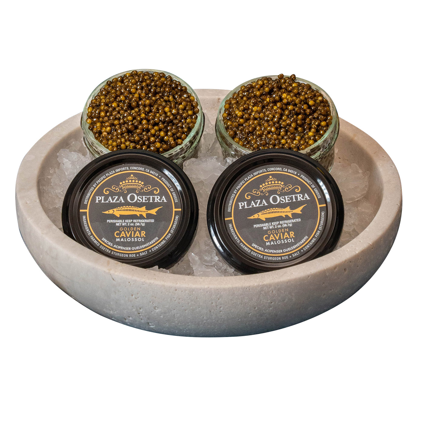 Pacific Plaza Golden Osetra Caviar 2 oz  2-pack