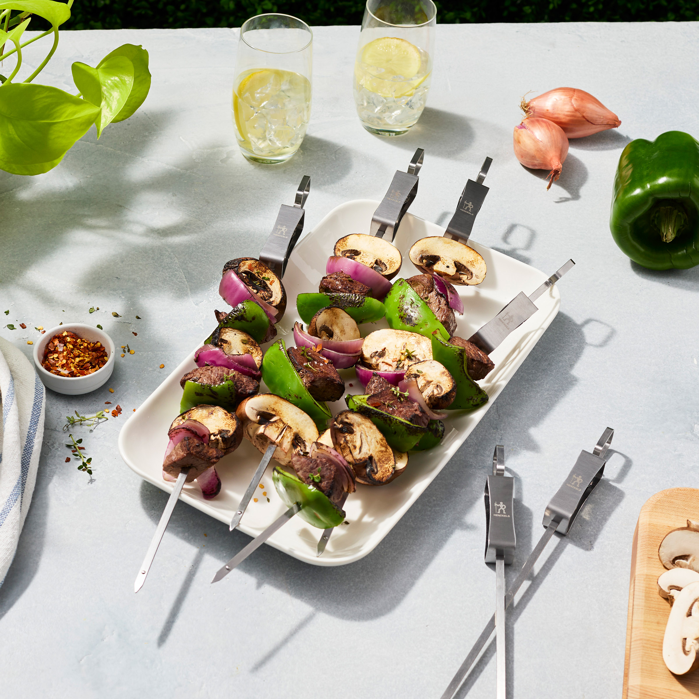 Henckels 8-piece BBQ Trays & Skewer Set | Costco