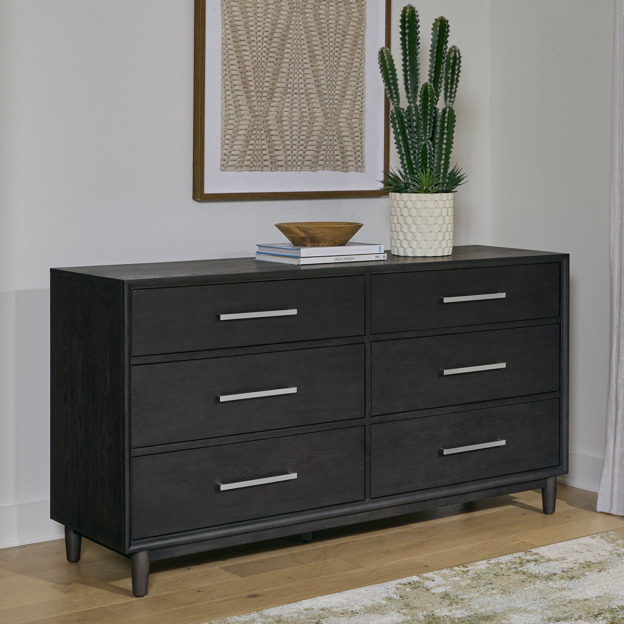 dark grey 6 drawer dresser The Rivington 6-Drawer Dresser – Maiden Home main image 1