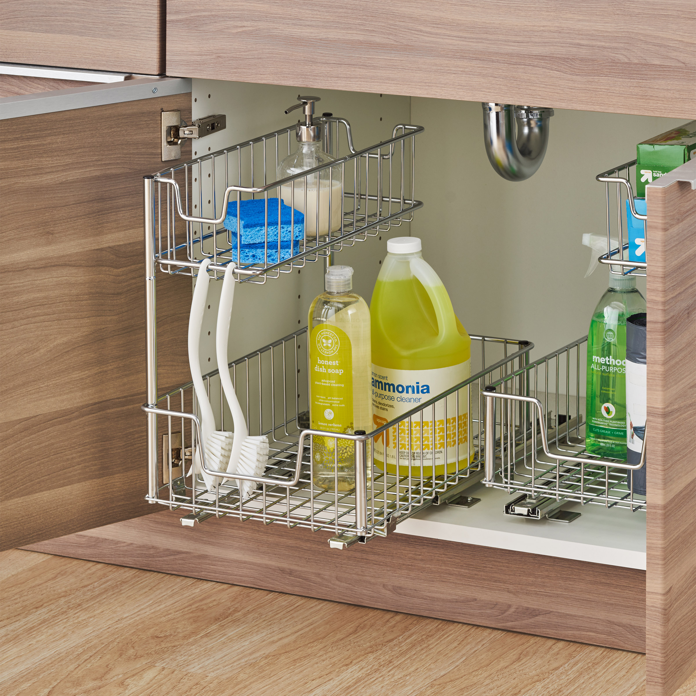 TRINITY Wire Undersink Organizer with Slide  2-pack