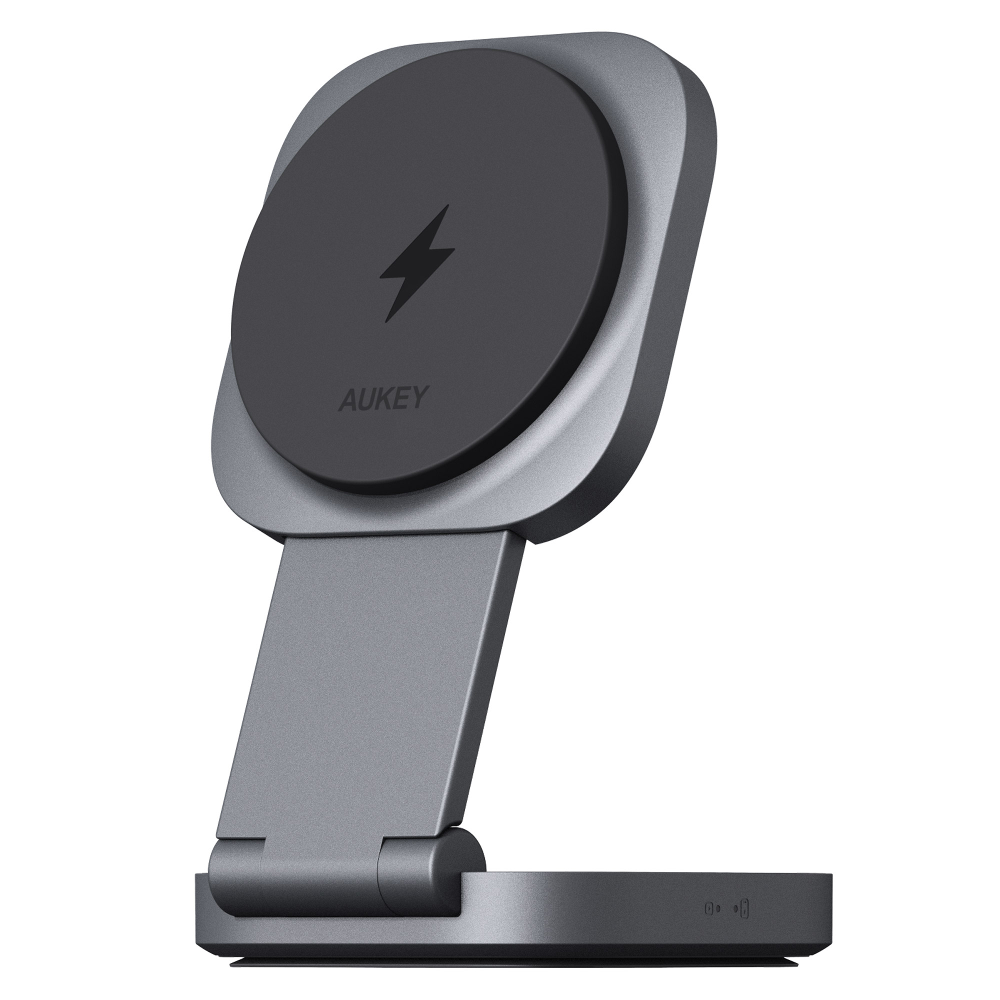 Aukey MagFusion L Qi2 2-in-1 Foldable Magnetic Charging Station