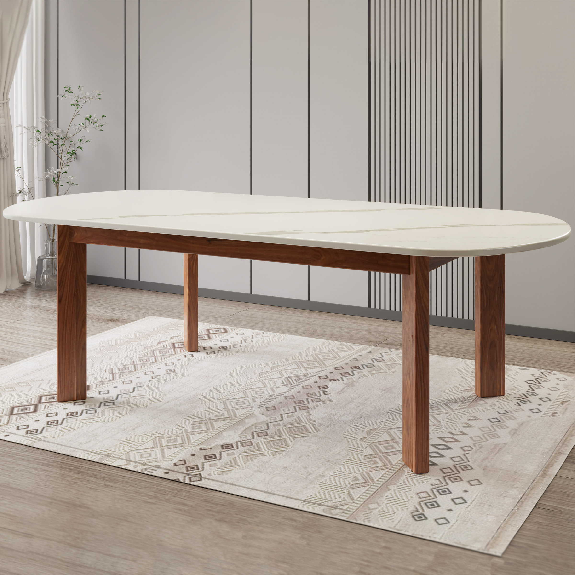 Winston Solid Quartz Dining Table, 218 cm (86 in.)