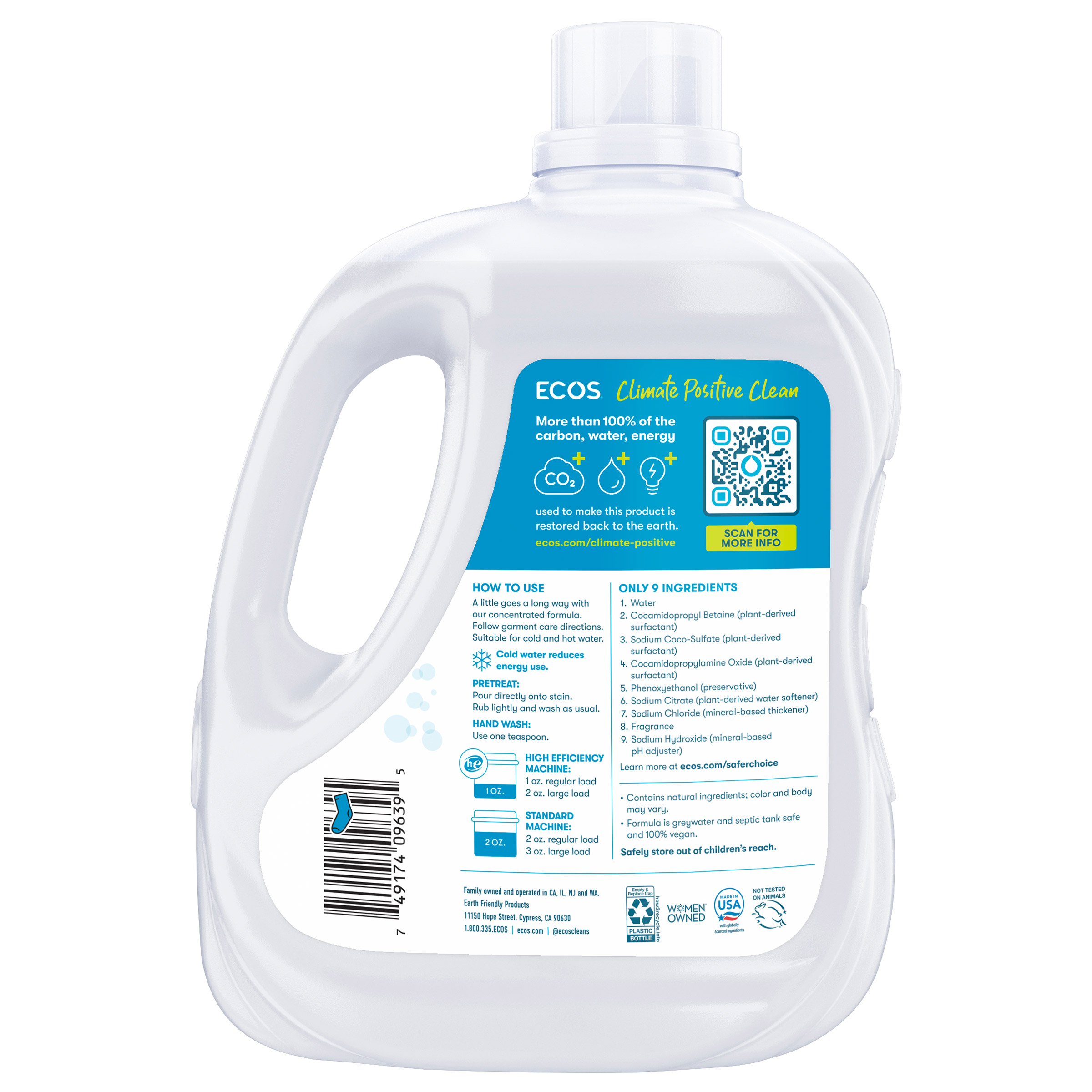 ECOS Liquid Laundry Detergent, Magnolia & Lily, 210 Loads, 210 fl oz, 2 ...