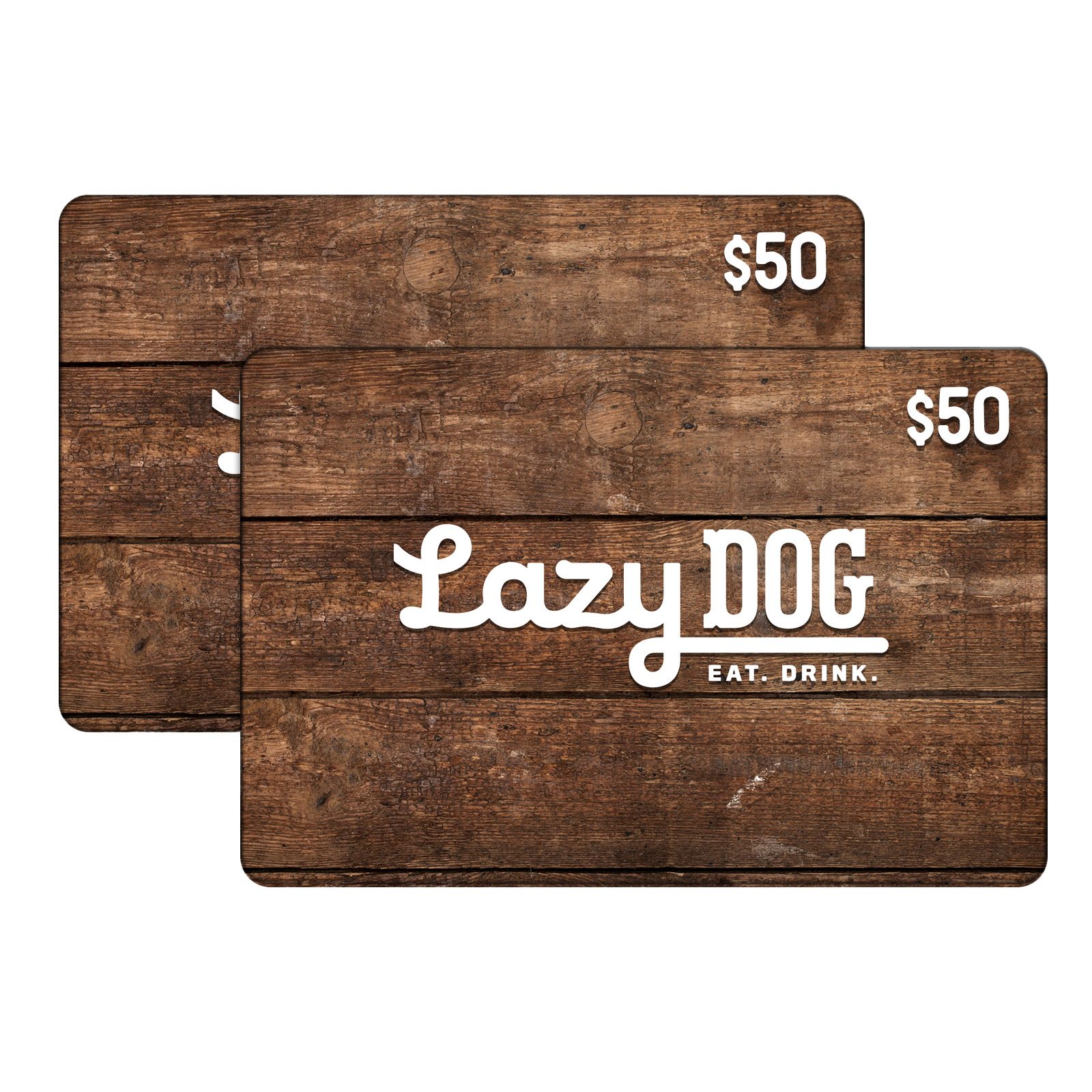 Lazy Dog Two $50 Restaurant E-Gift Cards ($100 Value)