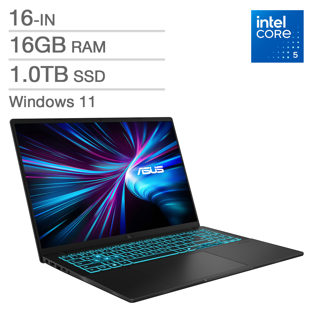 ASUS V16 16-in Gaming Laptop, Intel Core 5 210H - 16GB RAM, 1TB SSD, 6GB NVIDIA GeForce RTX 4050