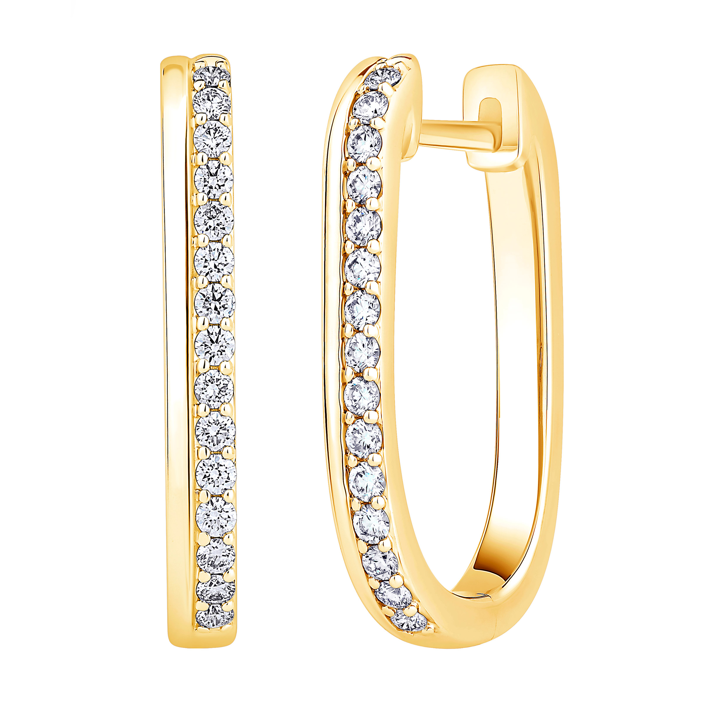 Round Brilliant Diamond Hoop Earrings (0.25 ctw)