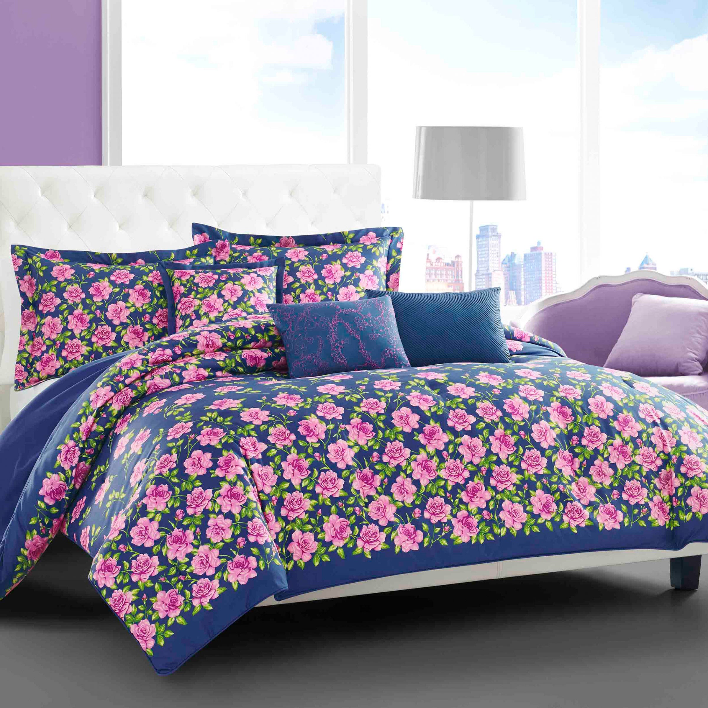Betsey Johnson - Lenzuola per letto king size, set di biancheria da