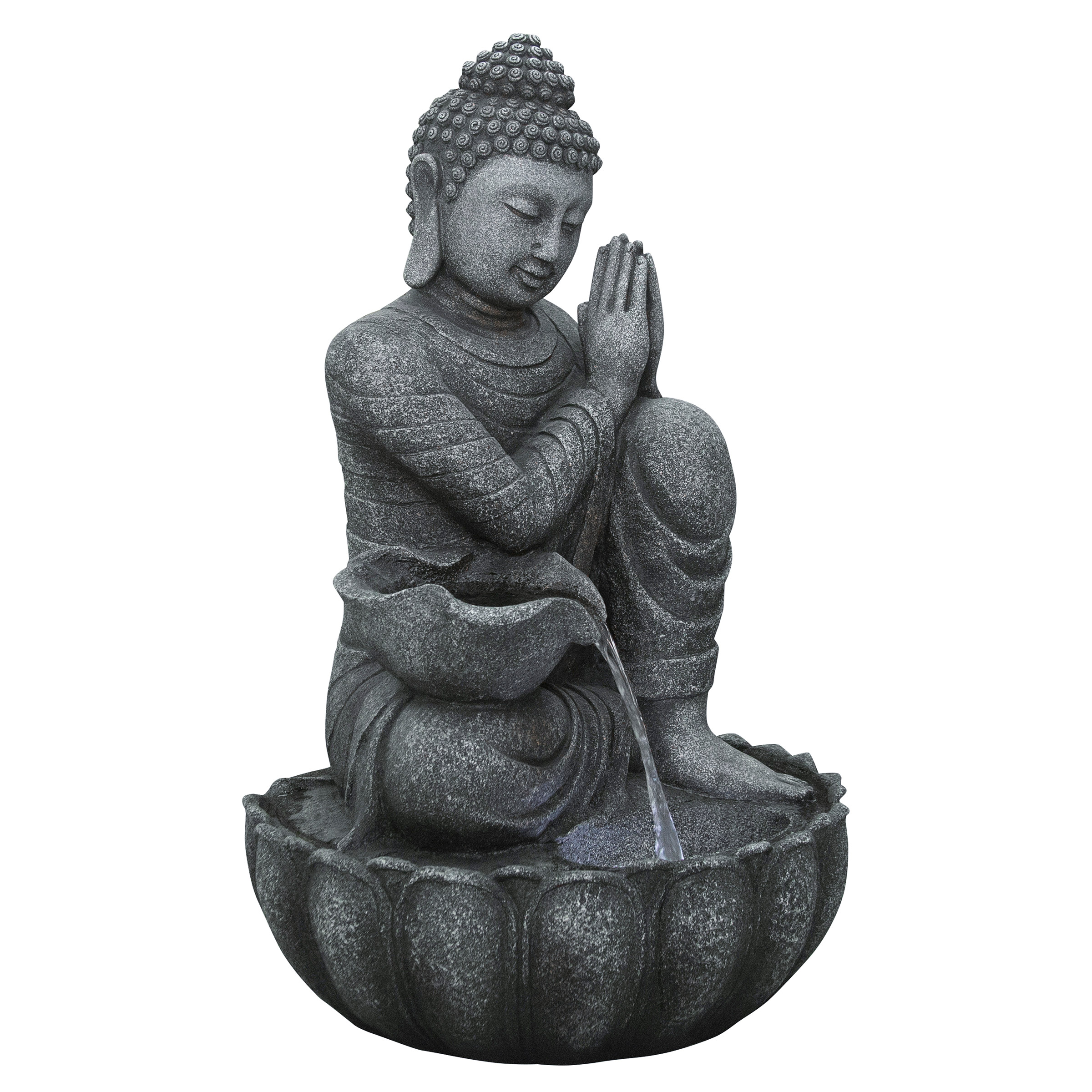 Large Buddha Fountain with Warm White LED