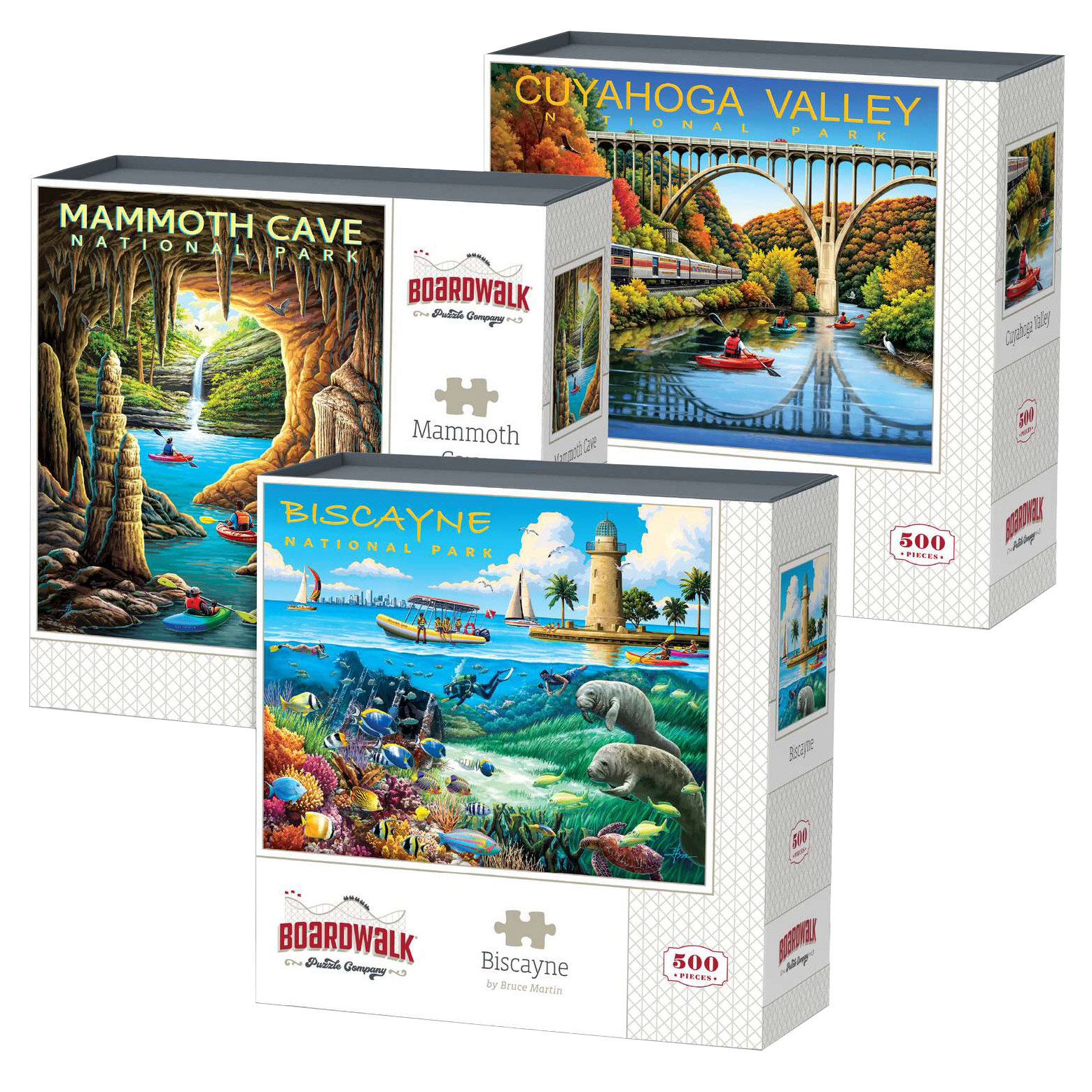 Boardwalk Assorted Jigsaw Puzzles  3-pack