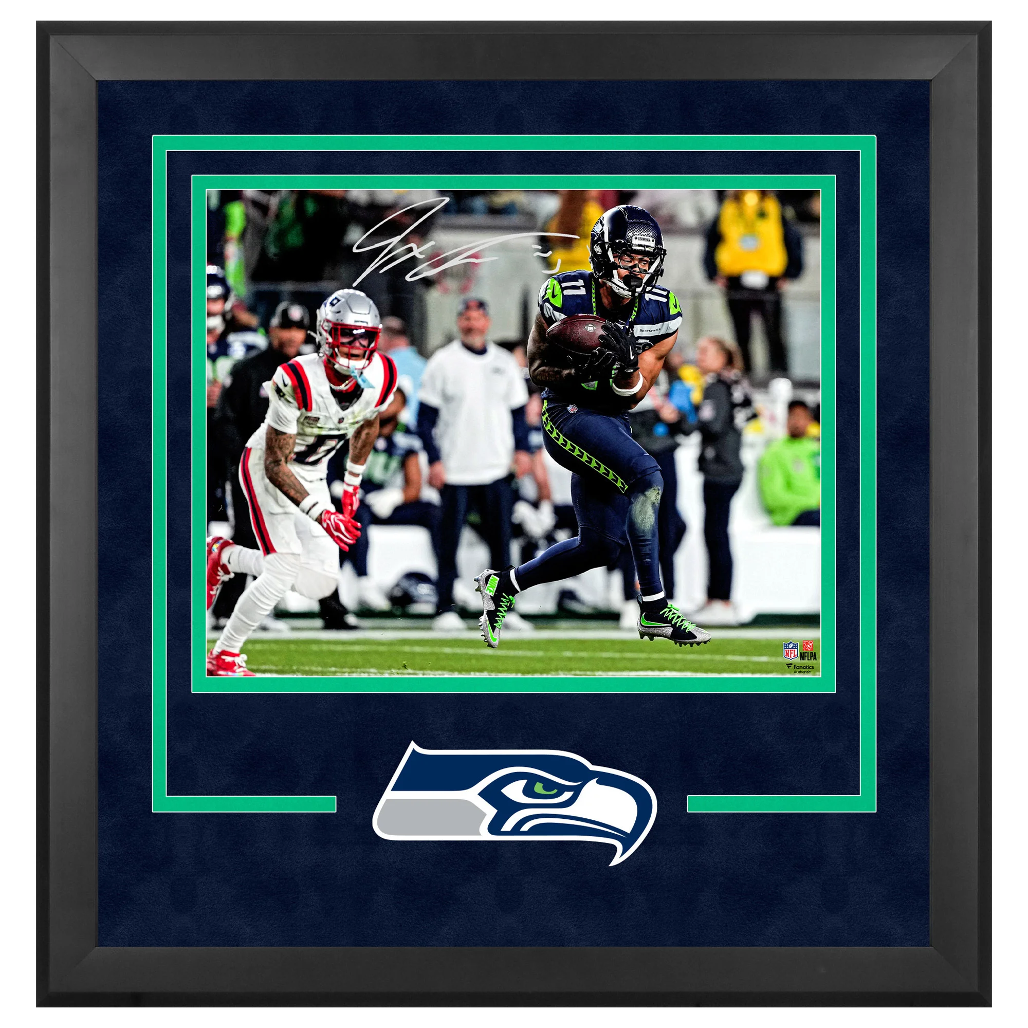 希少　NFL シーホークス　ルアー　Seattle Seahawks Jaxon Smith-Njigba Autographed Seattle Seahawks Super Bowl LX