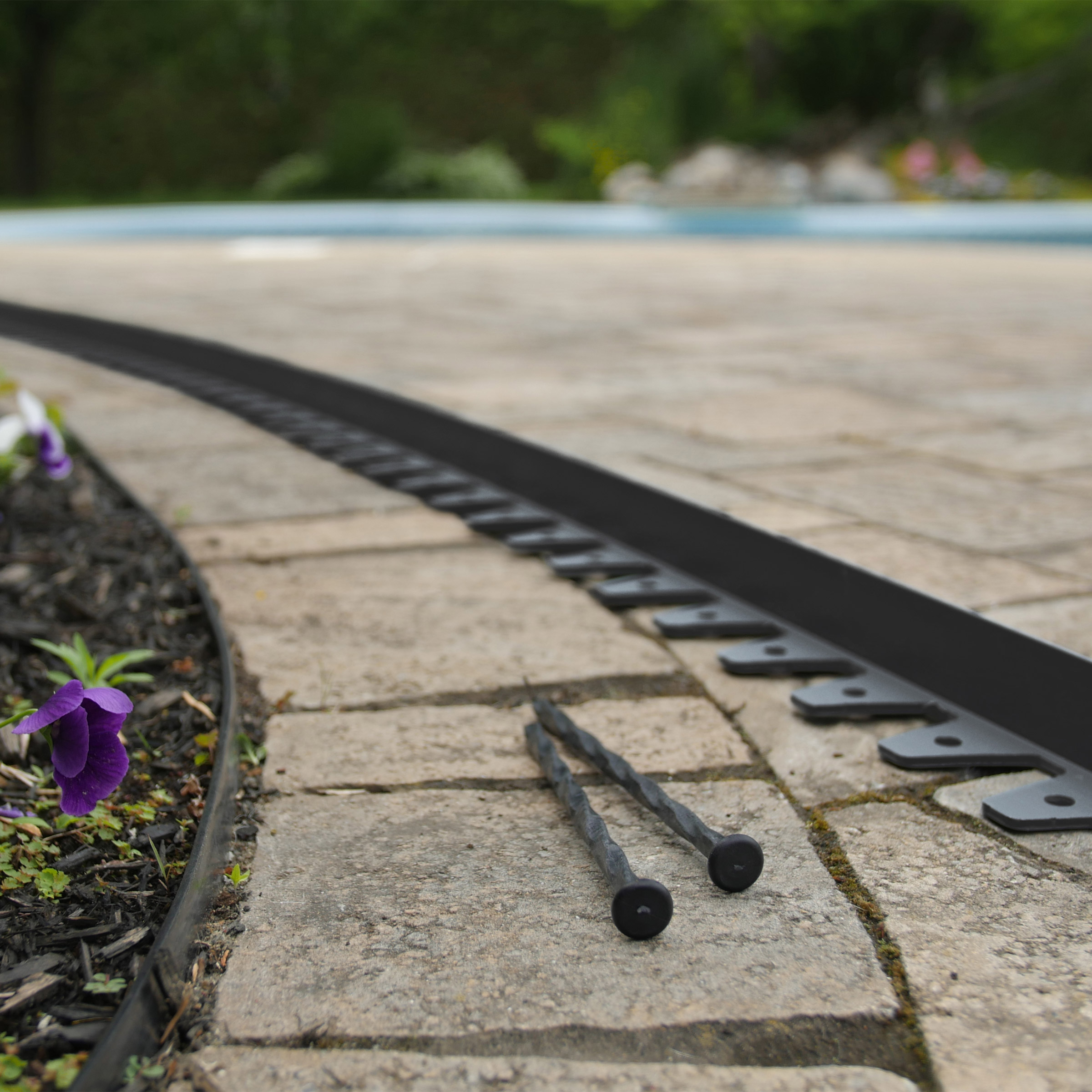 Flexi Pro 96 ft. Paver Edging Project Kit in Black																																								