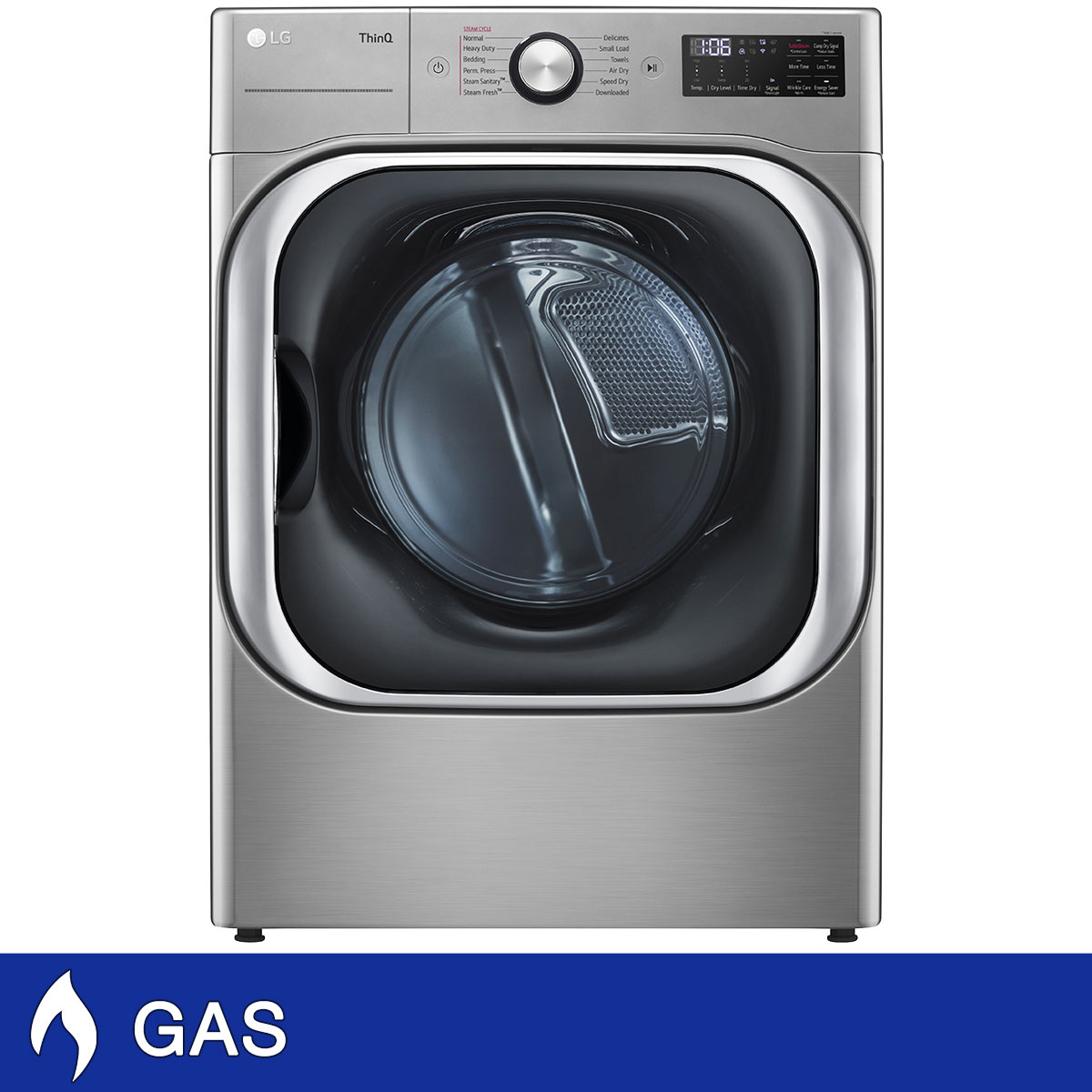 LG 9.0 cu. ft. Mega Capacity Smart Wi-Fi Enabled Front Load GAS Dryer with TurboSteam and Built-In Intelligence