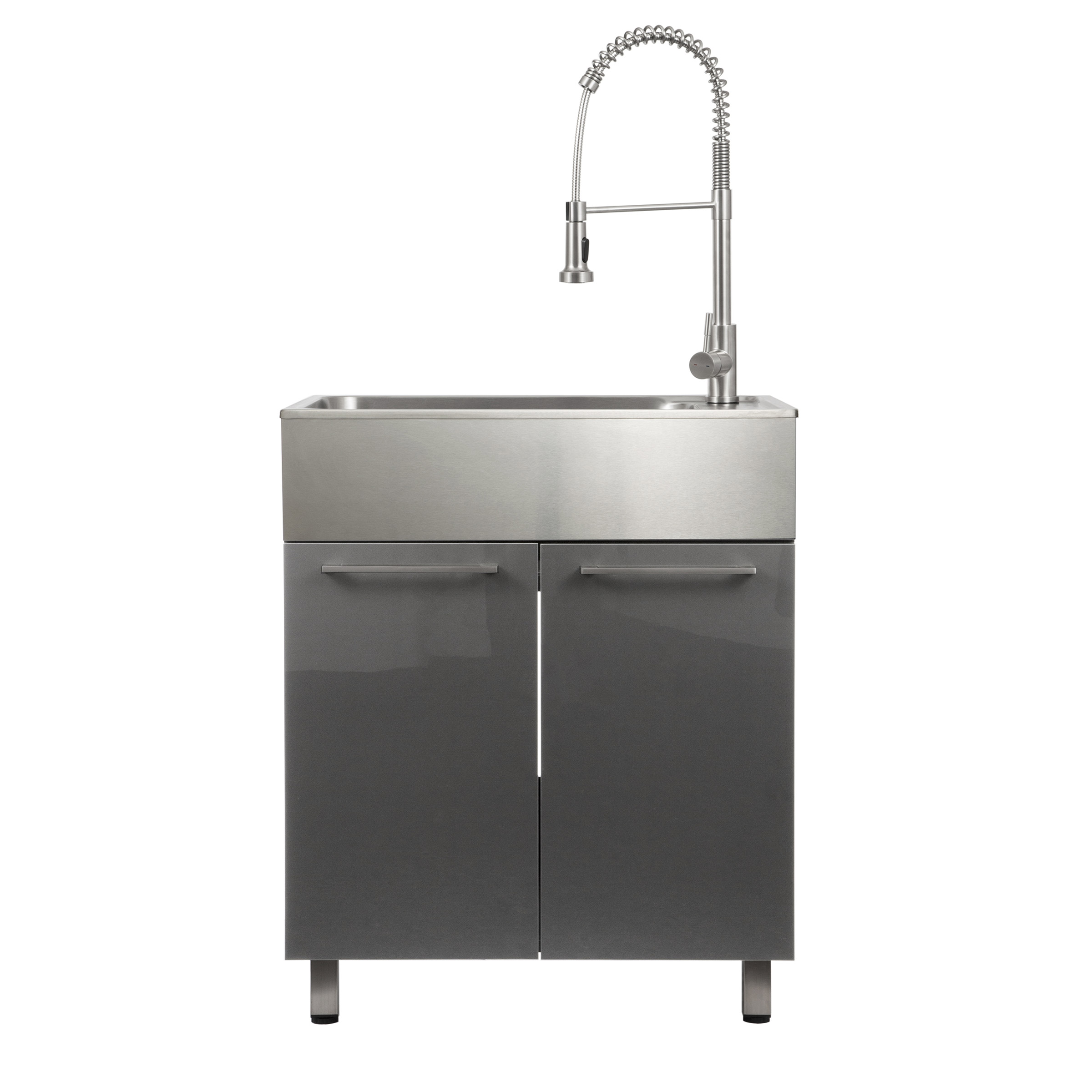Transform 28 in. All-in-one RTA Laundry Cabinet with Stainless Steel Sink and Faucet