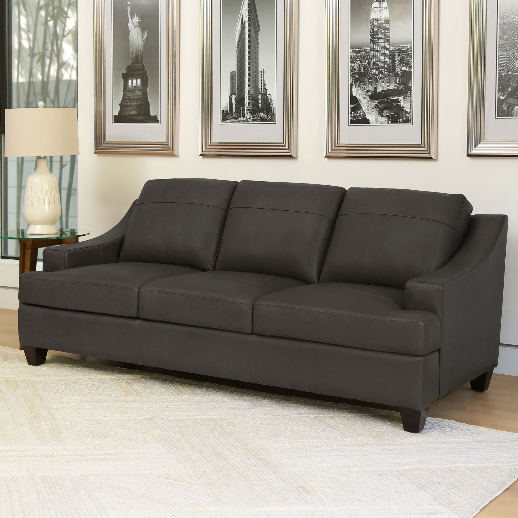 Merona 2-piece Leather Sofa and Loveseat Set | Costco