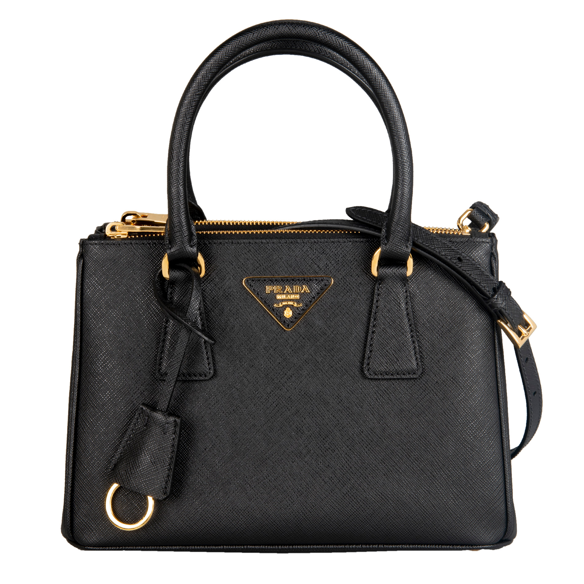 最終値下5AAM15 PRADA saffiano lux プラダ サフィアーノ PRADA Black Saffiano Lux Leather Large Satchel Handbag