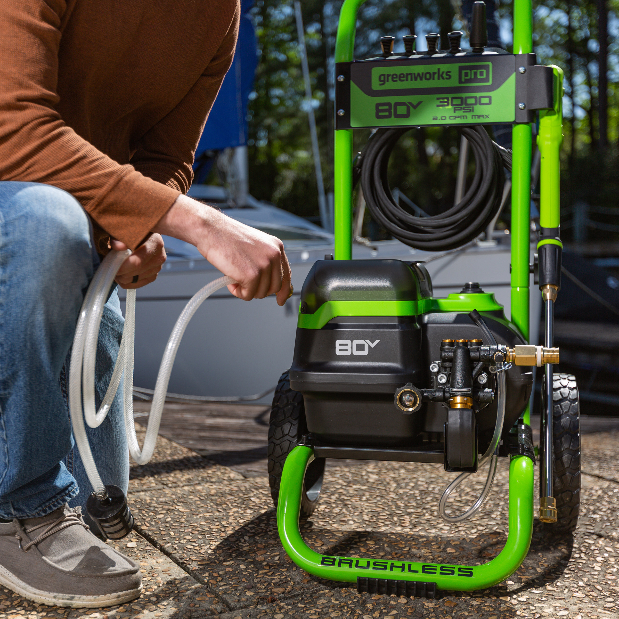 Greenworks 80V 3000PSI Brushless Pressure Washer, Tool Only (No