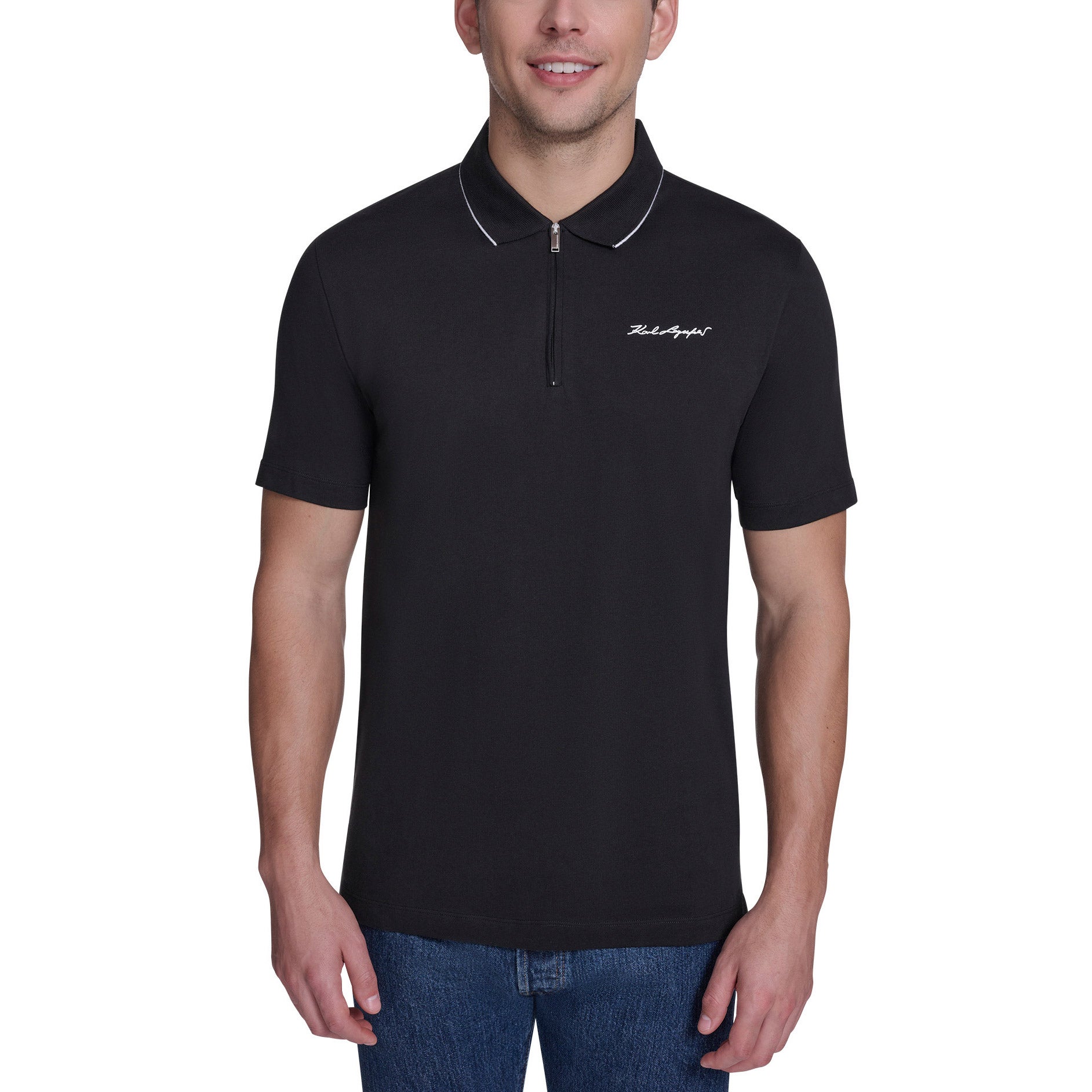 Karl Lagerfeld Men's 1/4 Zip Polo | Costco