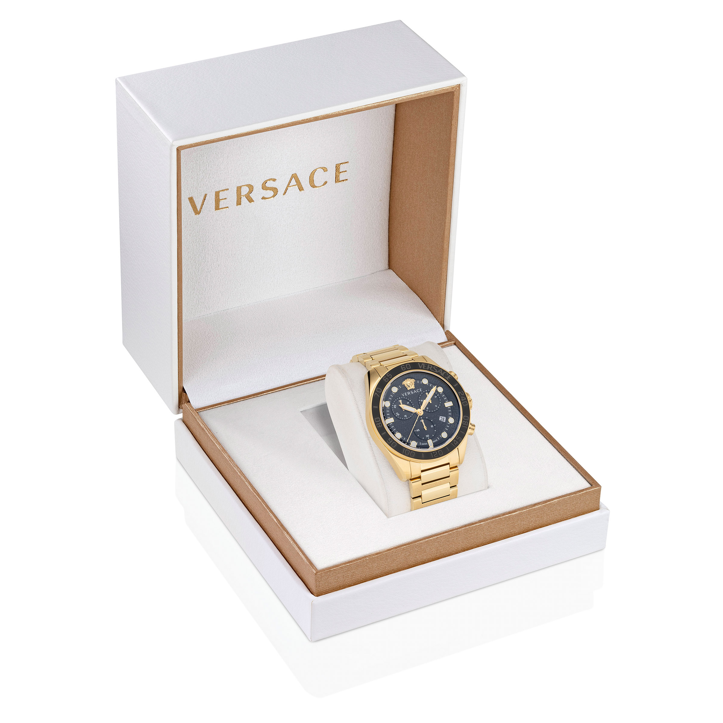 Versace Greca Dome Black Dial Men's Watch | Costco