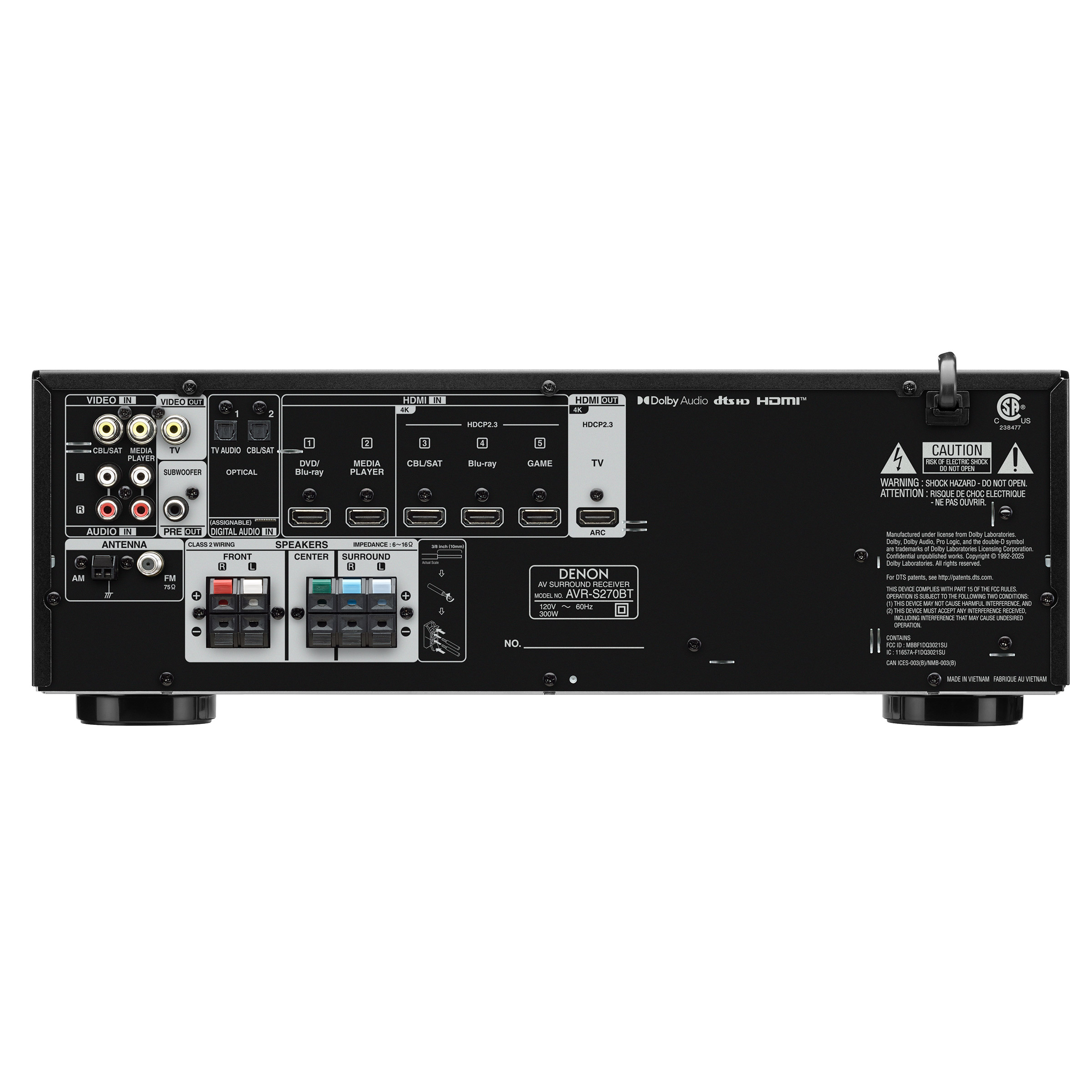 Denon AVR-S270BT 5.1 Ch. 4K AV Receiver | Costco