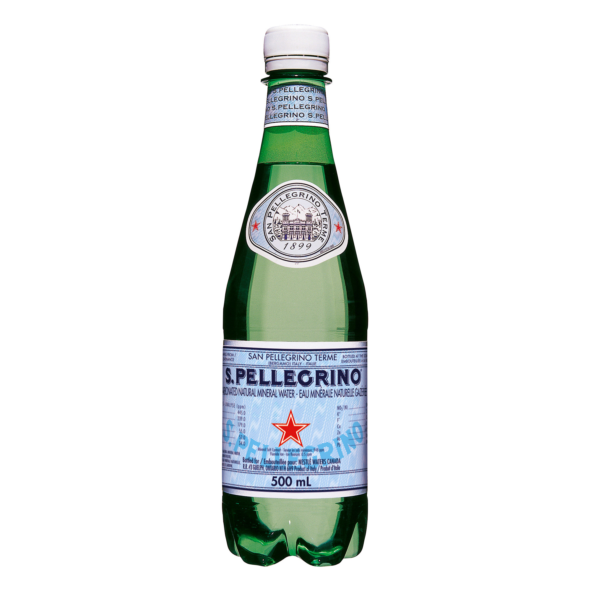 SANPELLEGRINO Carbonated Mineral Water 24 × 500 mL