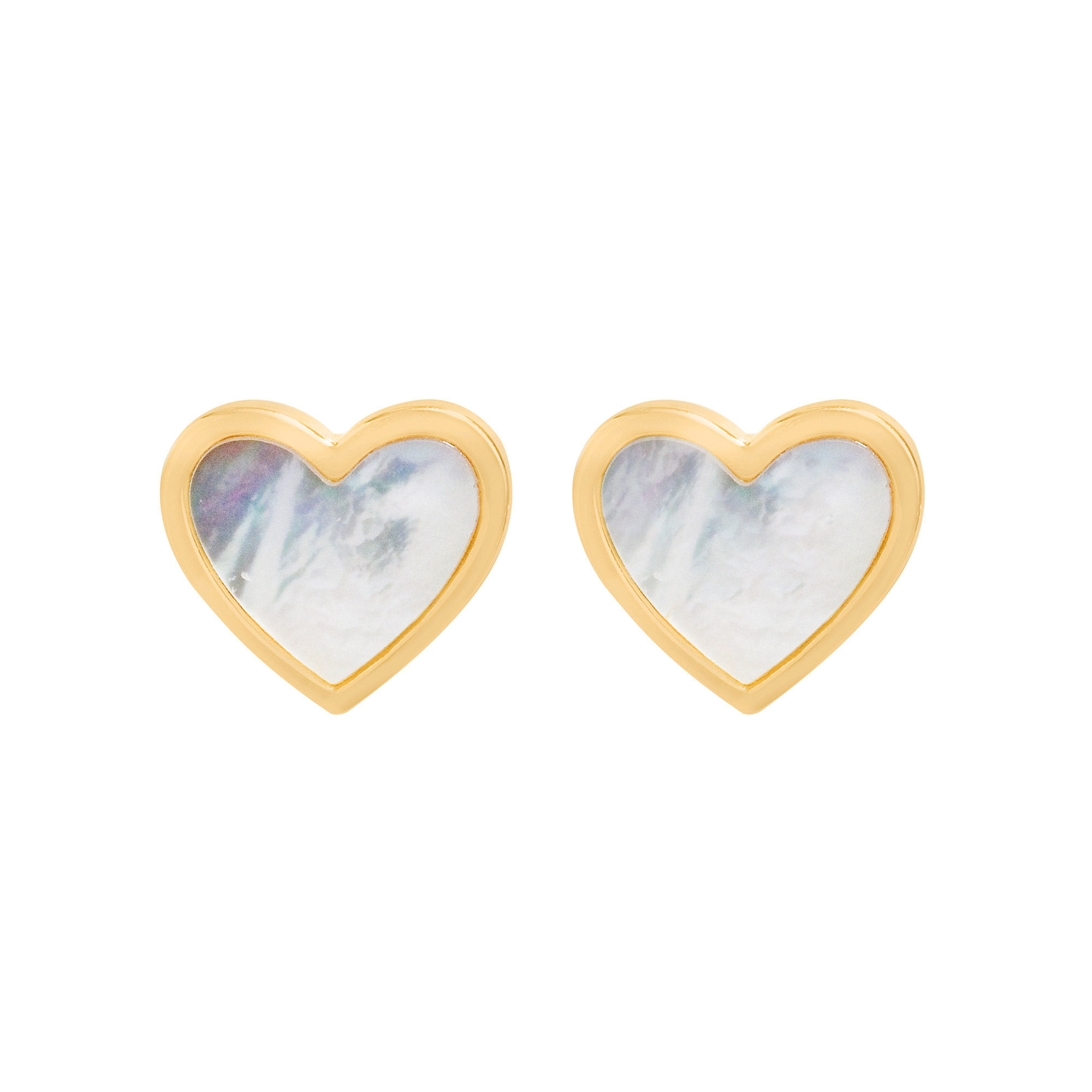 Heart Shape Mother of Pearl Earrings