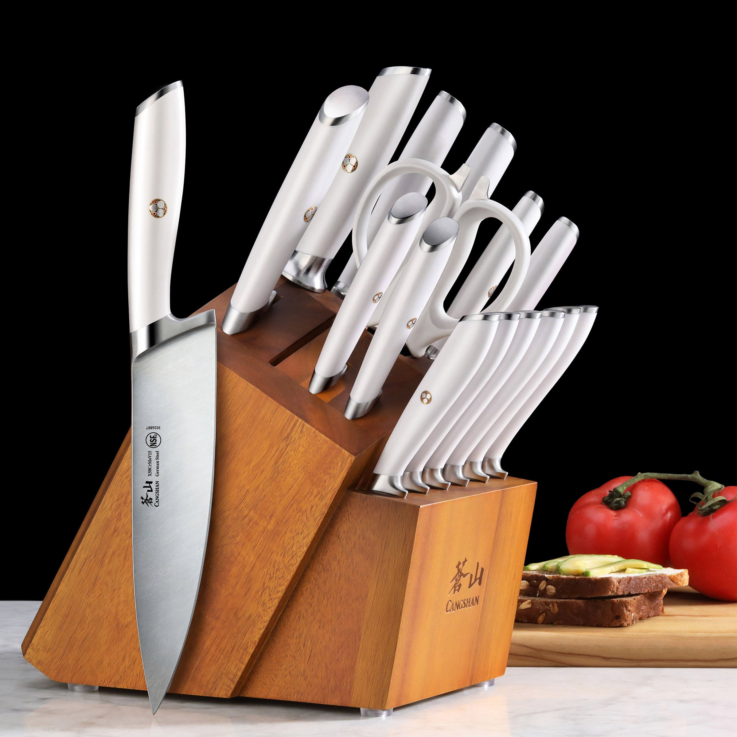 Cangshan L Series 17-piece German Steel Forged Knife Set