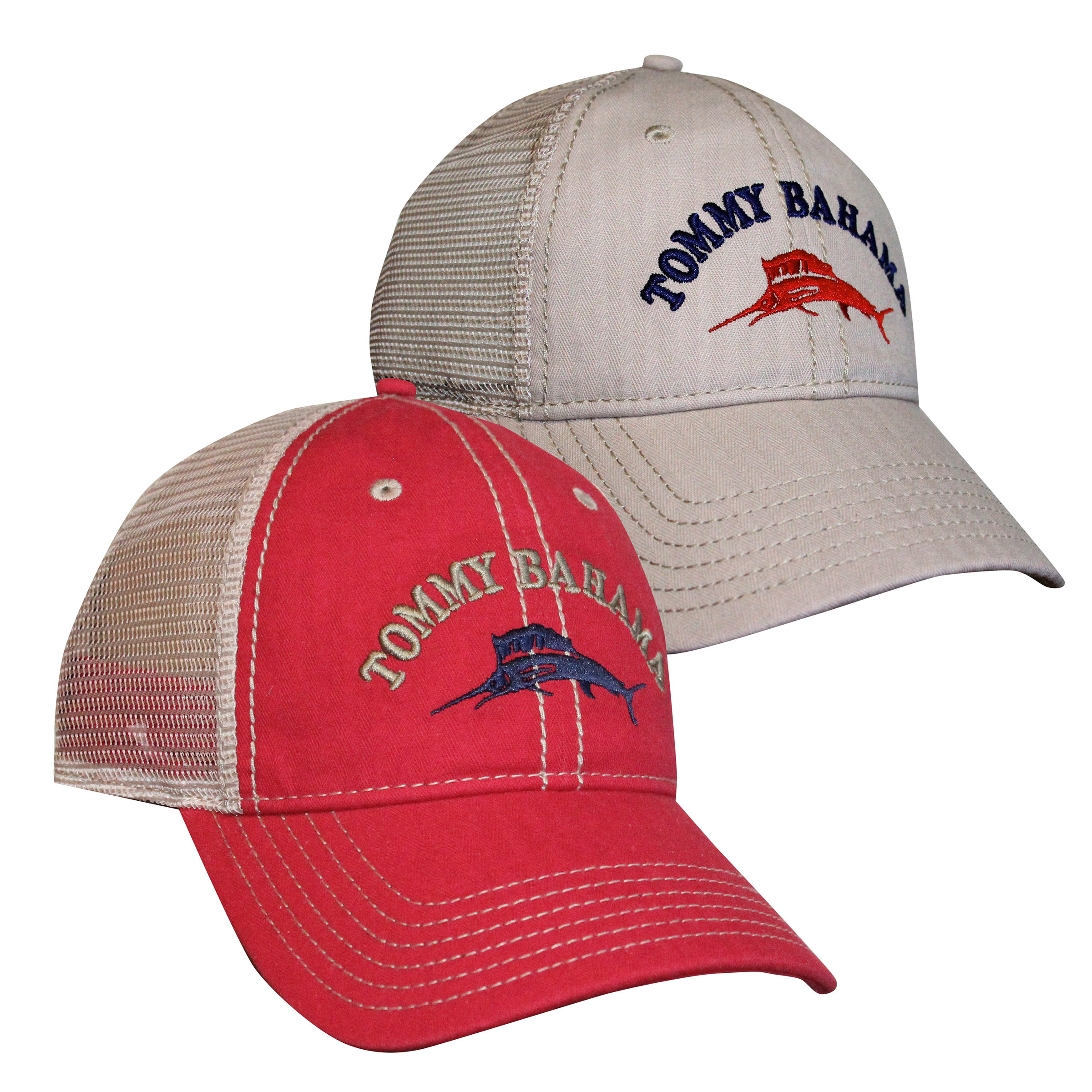 Tommy Bahama Mesh Back Ball Cap 2-pack | Costco display picture 2