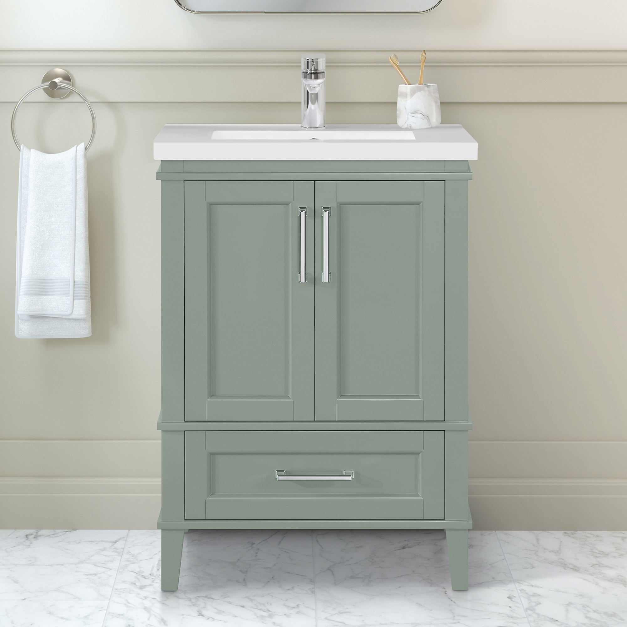 OVE Decors Navata 24 in. Vanity With White Ceramic Top