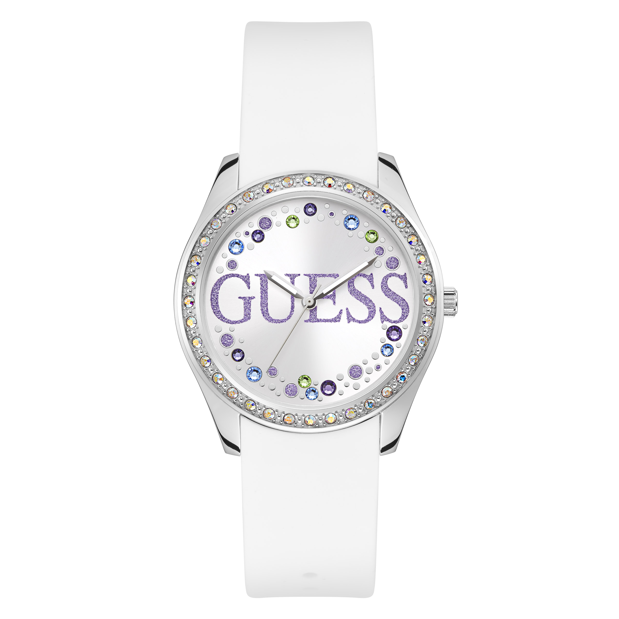 Guess Silver Glitz Dial Ladies Watch | Costco