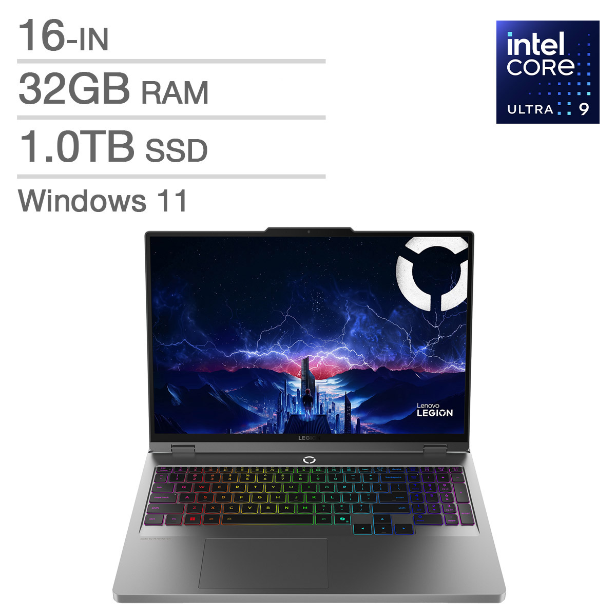Lenovo Legion 5 Gaming Laptop 16.0-in, Intel Core Ultra 9 275HX, 32GB RAM, 1TB SSD, 8GB NVIDIA GeForce RTX 5060