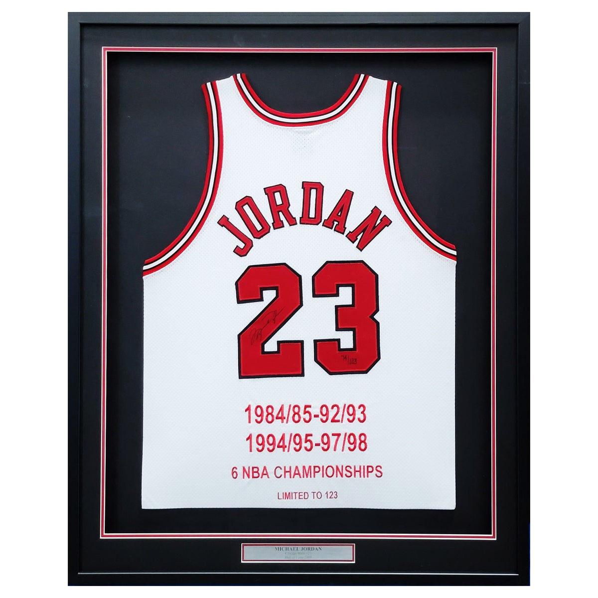 Chicago Bulls Michael Jordan Autographed Framed White Chicago Bulls Michael Jordan Autographed Framed White