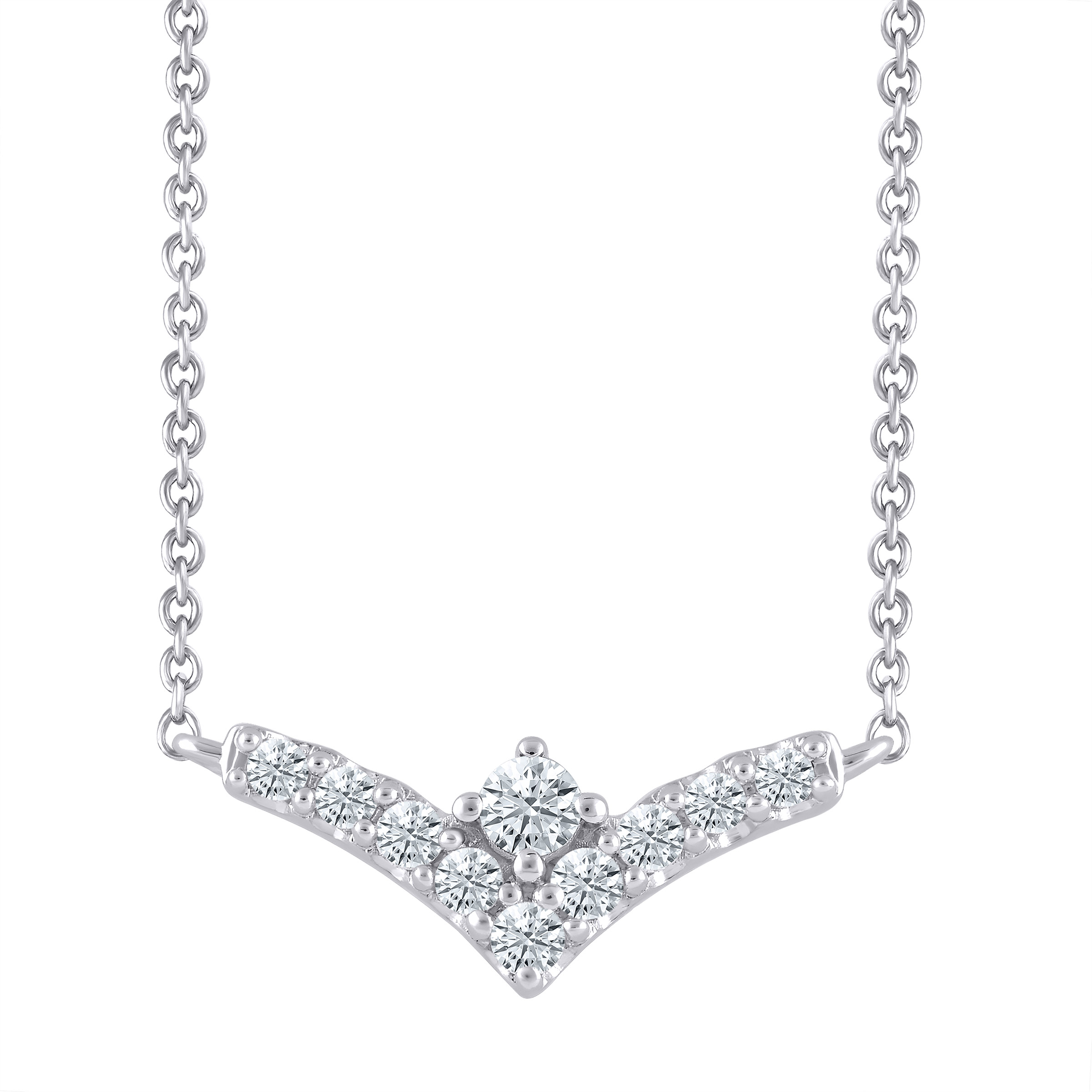 Round Brilliant Diamond Necklace (0.17 ctw)