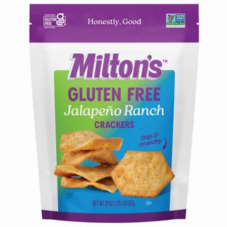 MILTON'S GLUTEN FREE JALAPENO RANCH CRACKERS 20 OZ