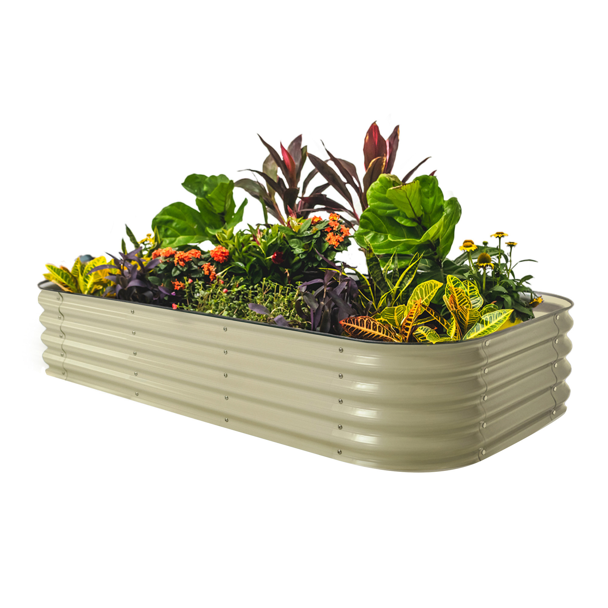 Vego Garden 14” Tall 10 in 1 Modular Metal Raised Garden Bed Kit