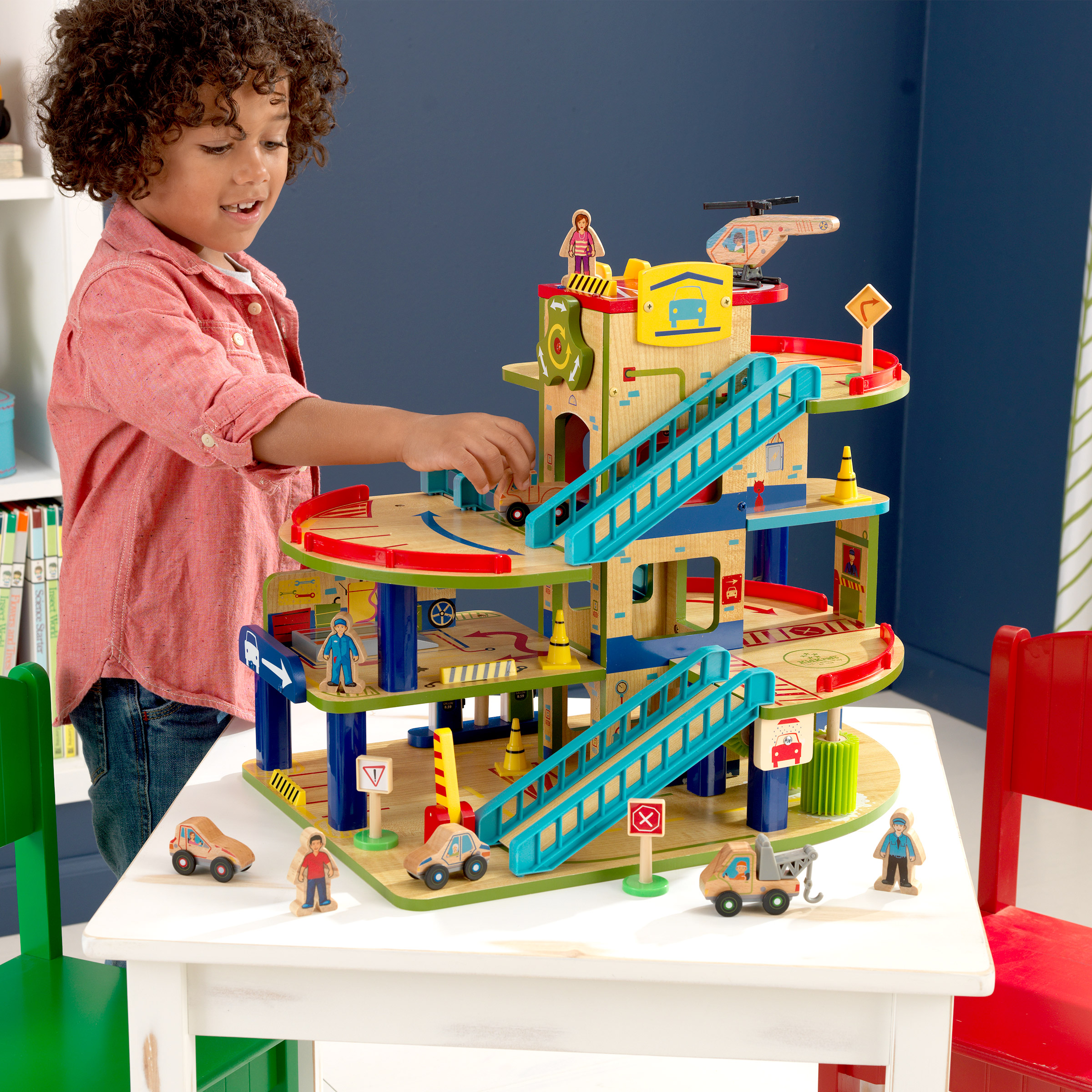 KidKraft Wash N Go Wooden Car Garage
