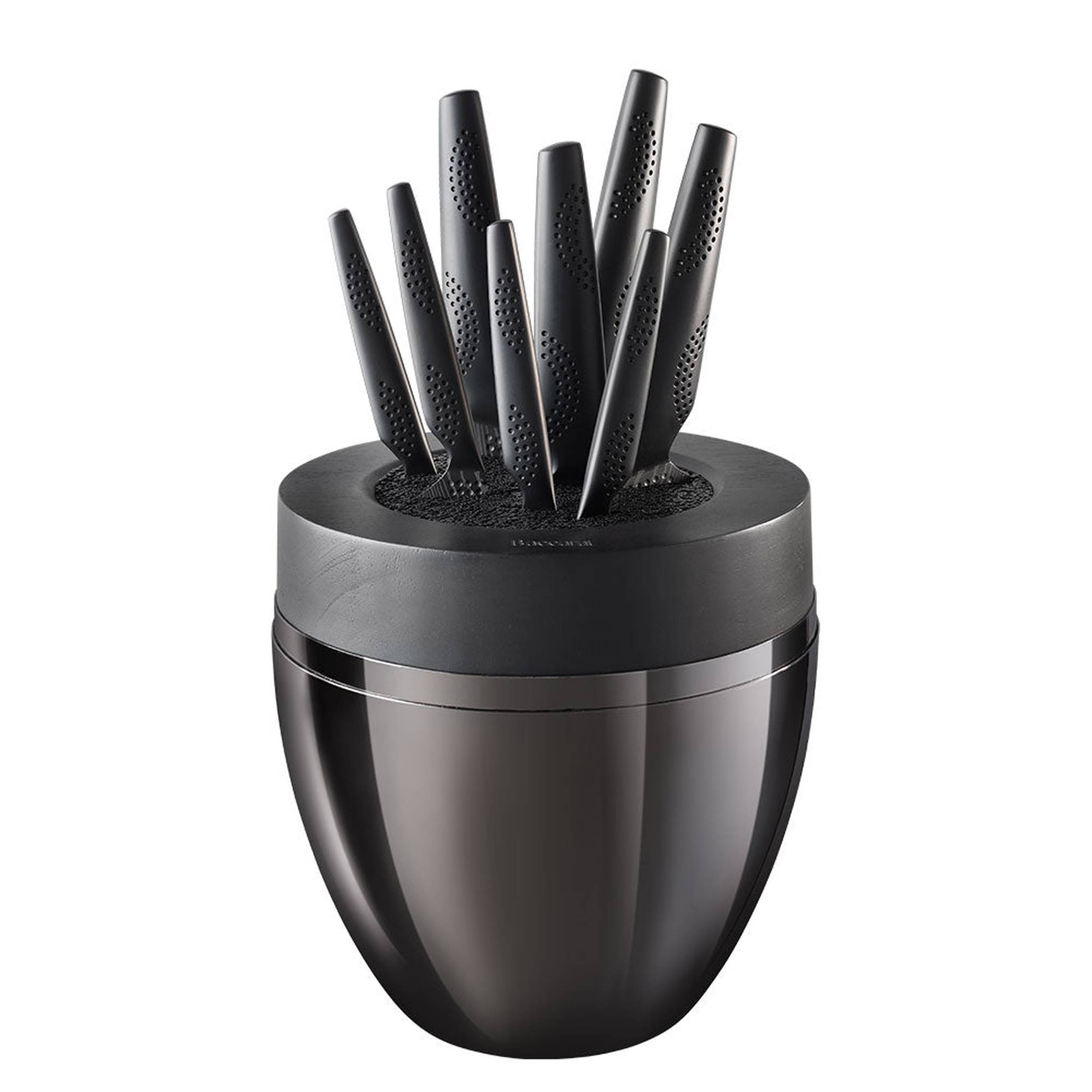 Cuisinepro iD3 Black Samurai The Egg Knife Block, 9-piece | Costco