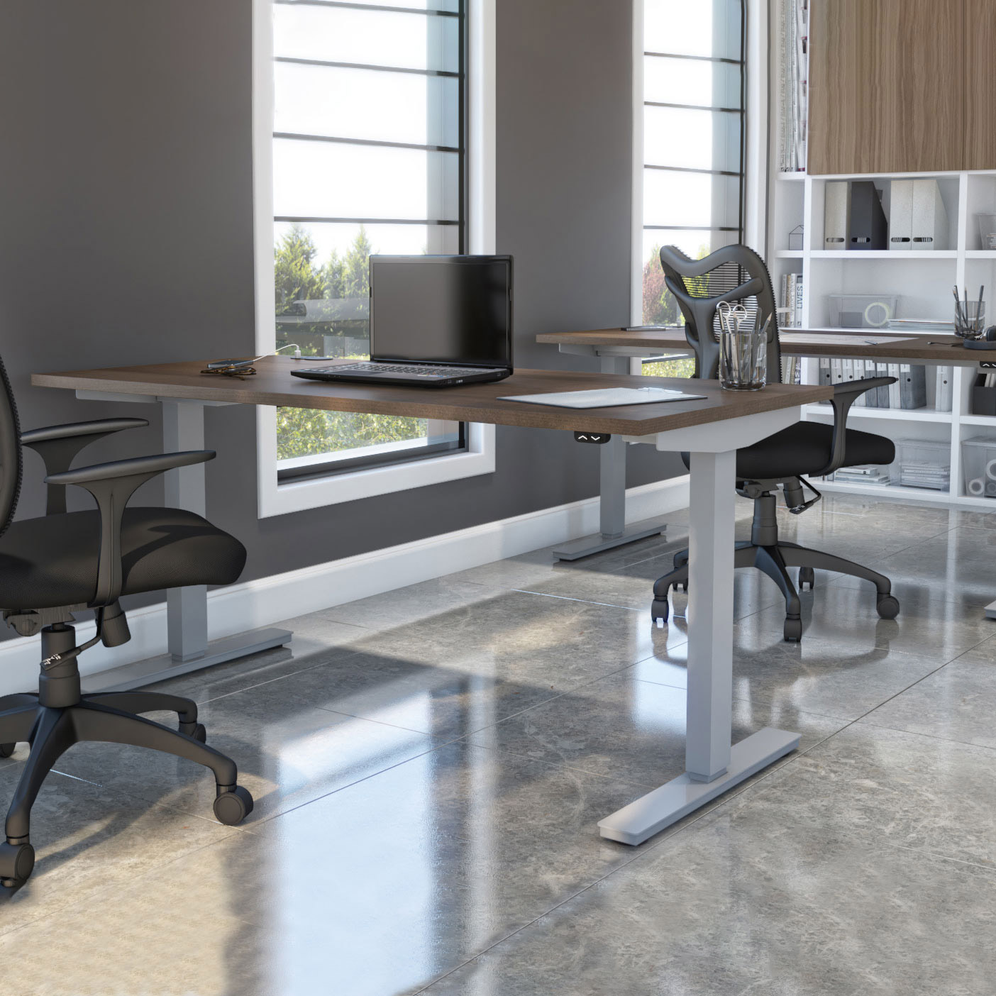 Bestar - Bureau Upstand de 74,9 cm × 150,6 cm (29,5 po × 59,3 po) à hauteur réglable