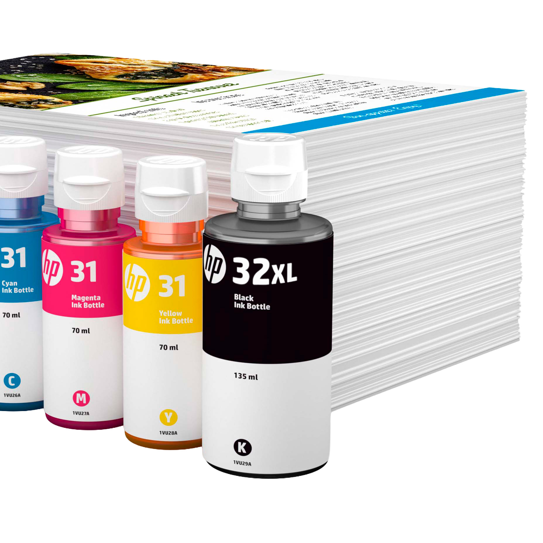 HP 32XL/31 Black and Tri-Color High-Yield Ink Bottle (9F3N3BN) Club ...