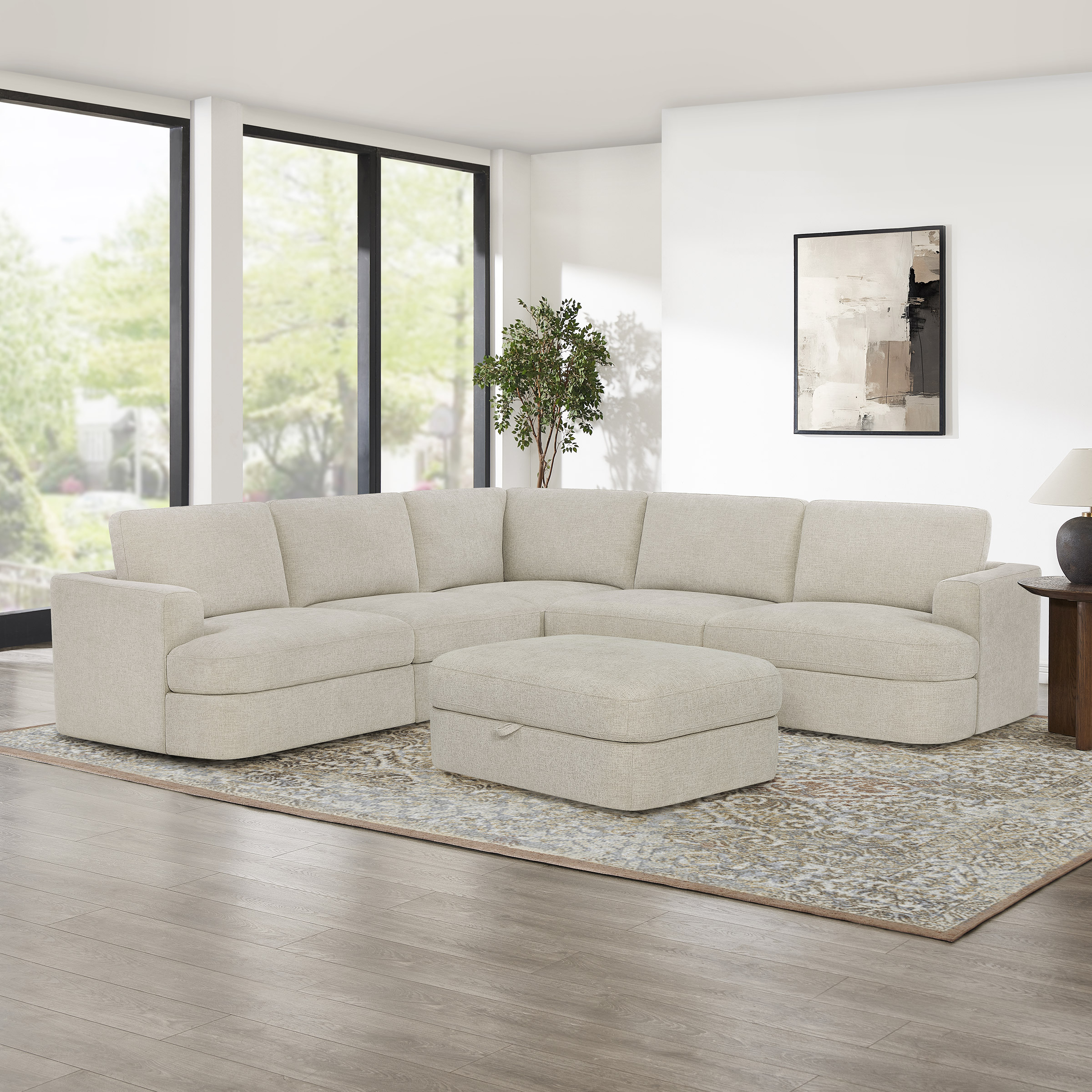 Thomasville Tisdale Modular Sofa 4-piece Dark Gray with Storage